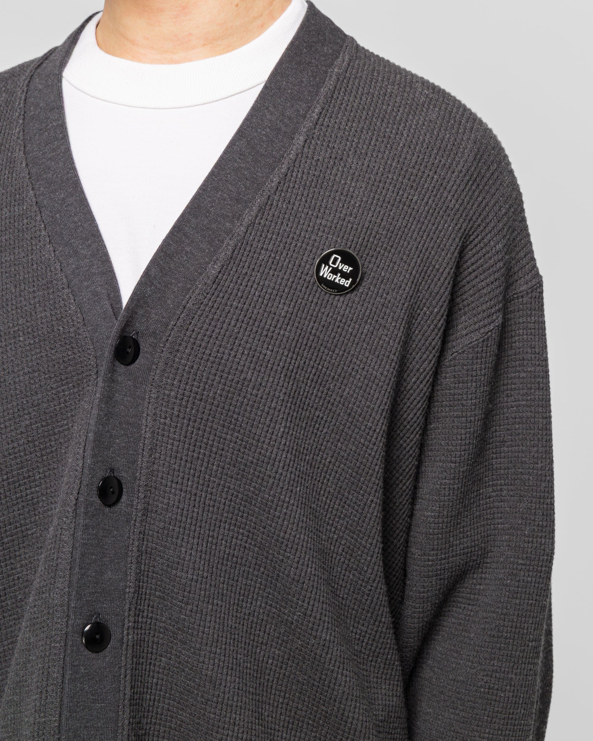 Unlikely Thermal Cardigan - Top Grey
