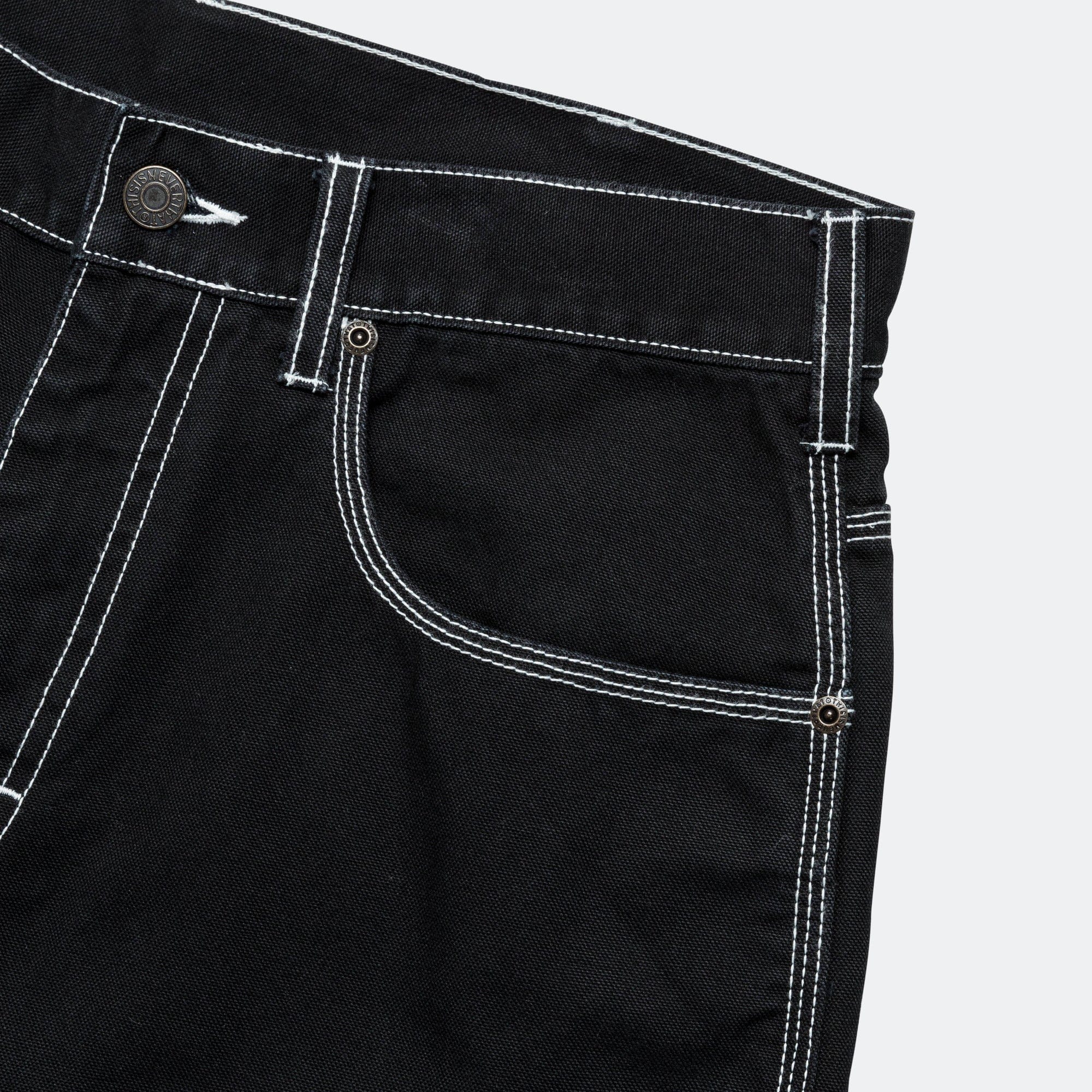 thisisneverthat Contrast Stitch Pant - Black