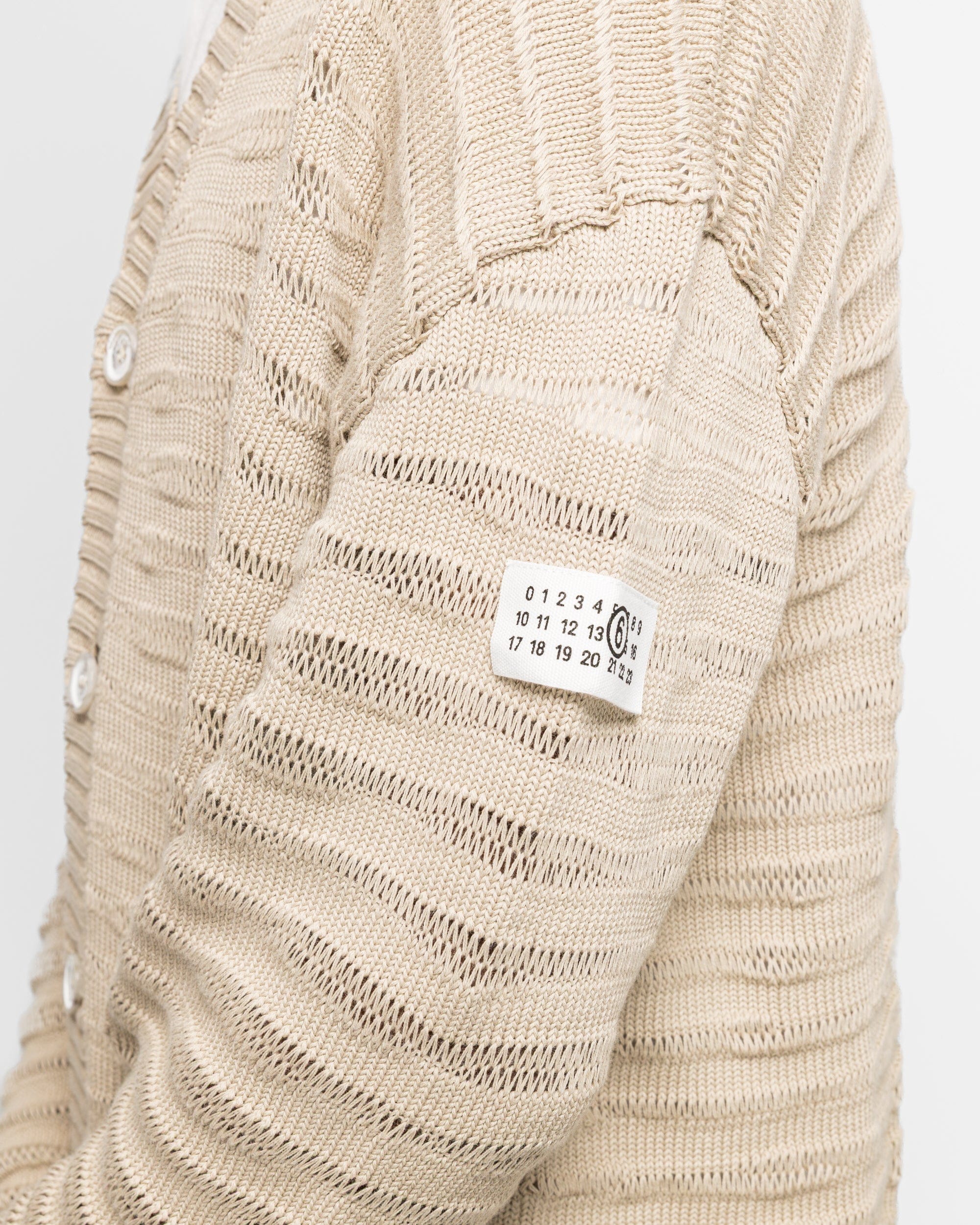 MM6 Sheer Stripes Cardigan - Dune