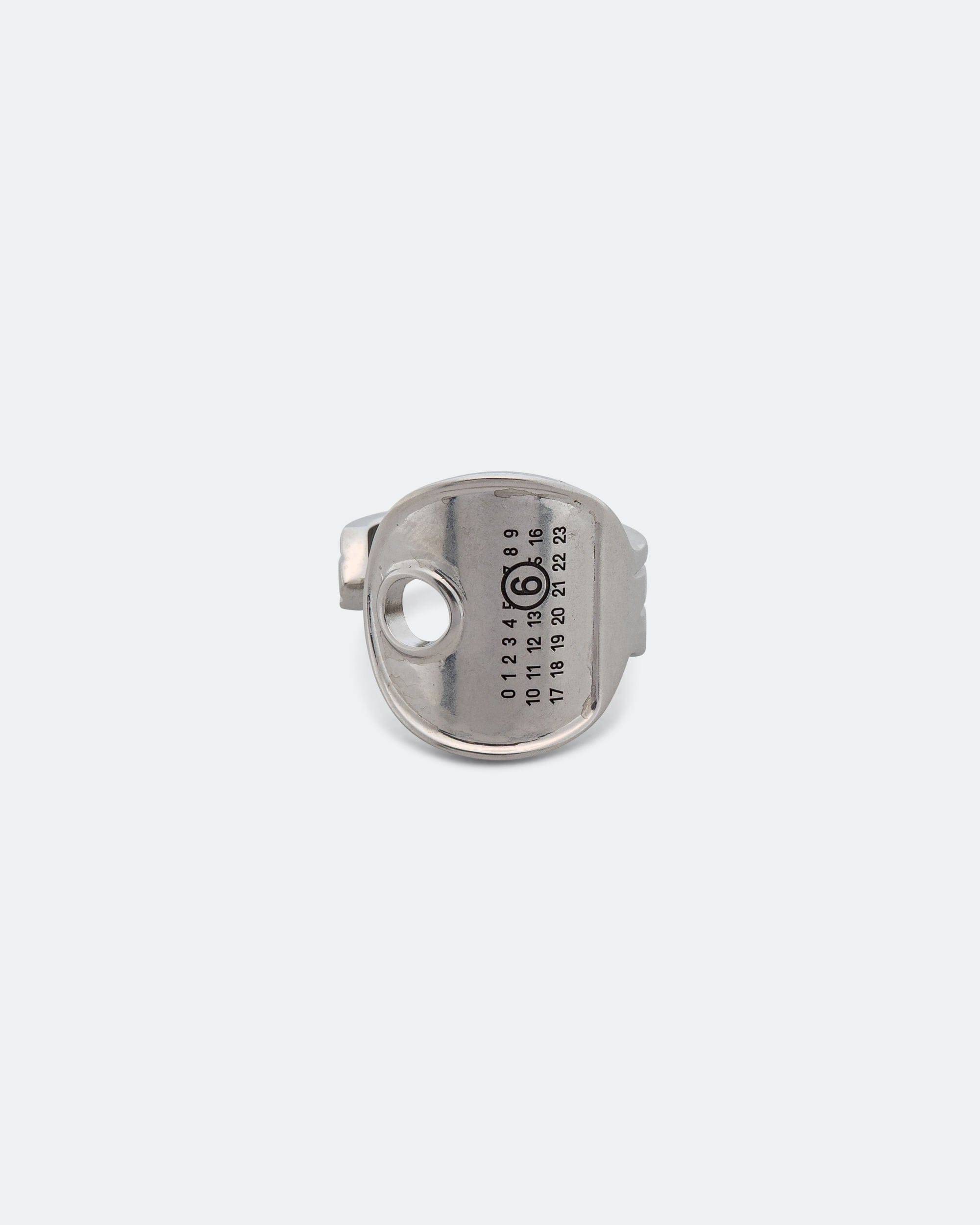 MM6 Bent Key Ring - Silver Toned Brass