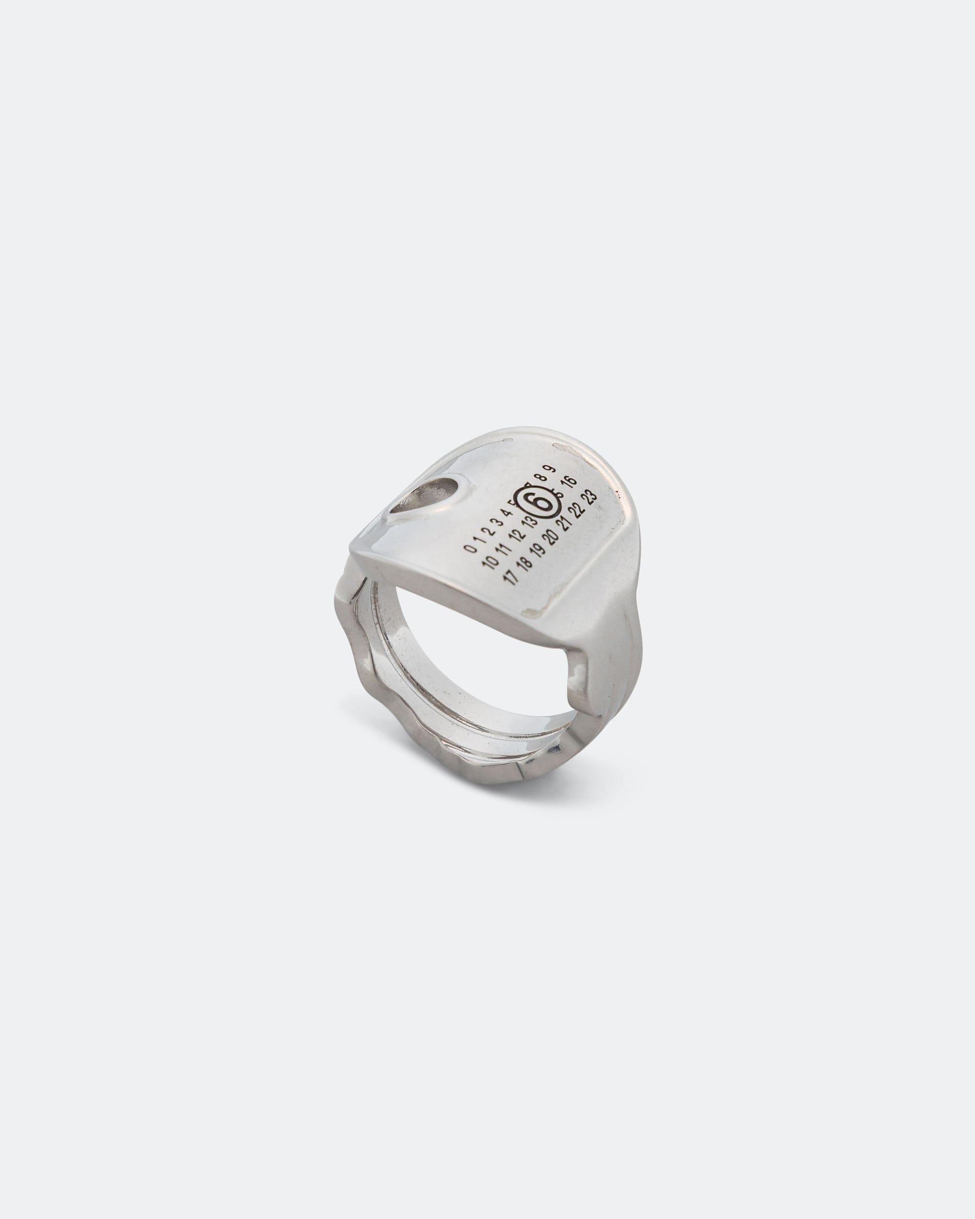 MM6 Bent Key Ring - Silver Toned Brass