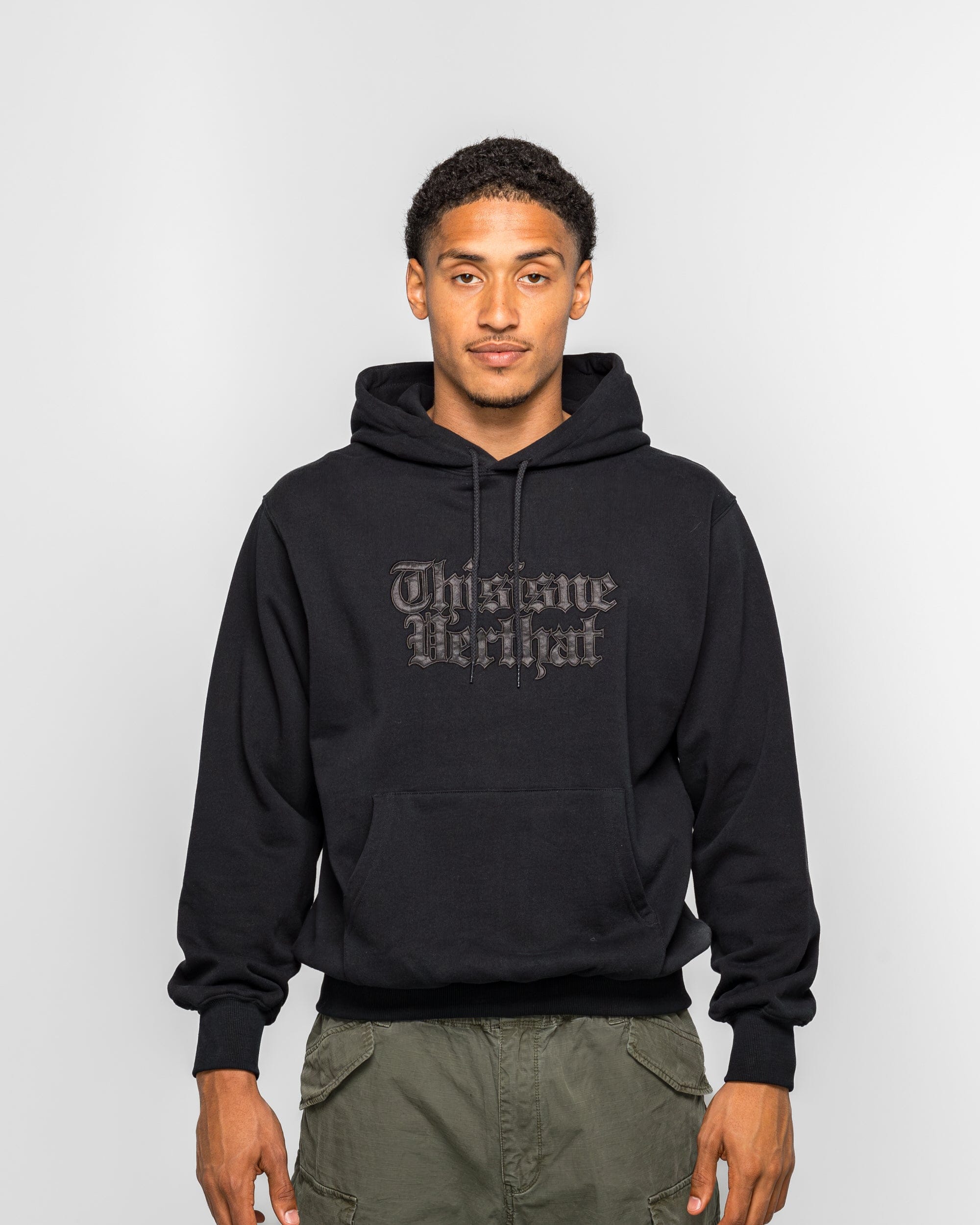 thisisneverthat Old English Logo Hoodie - Black