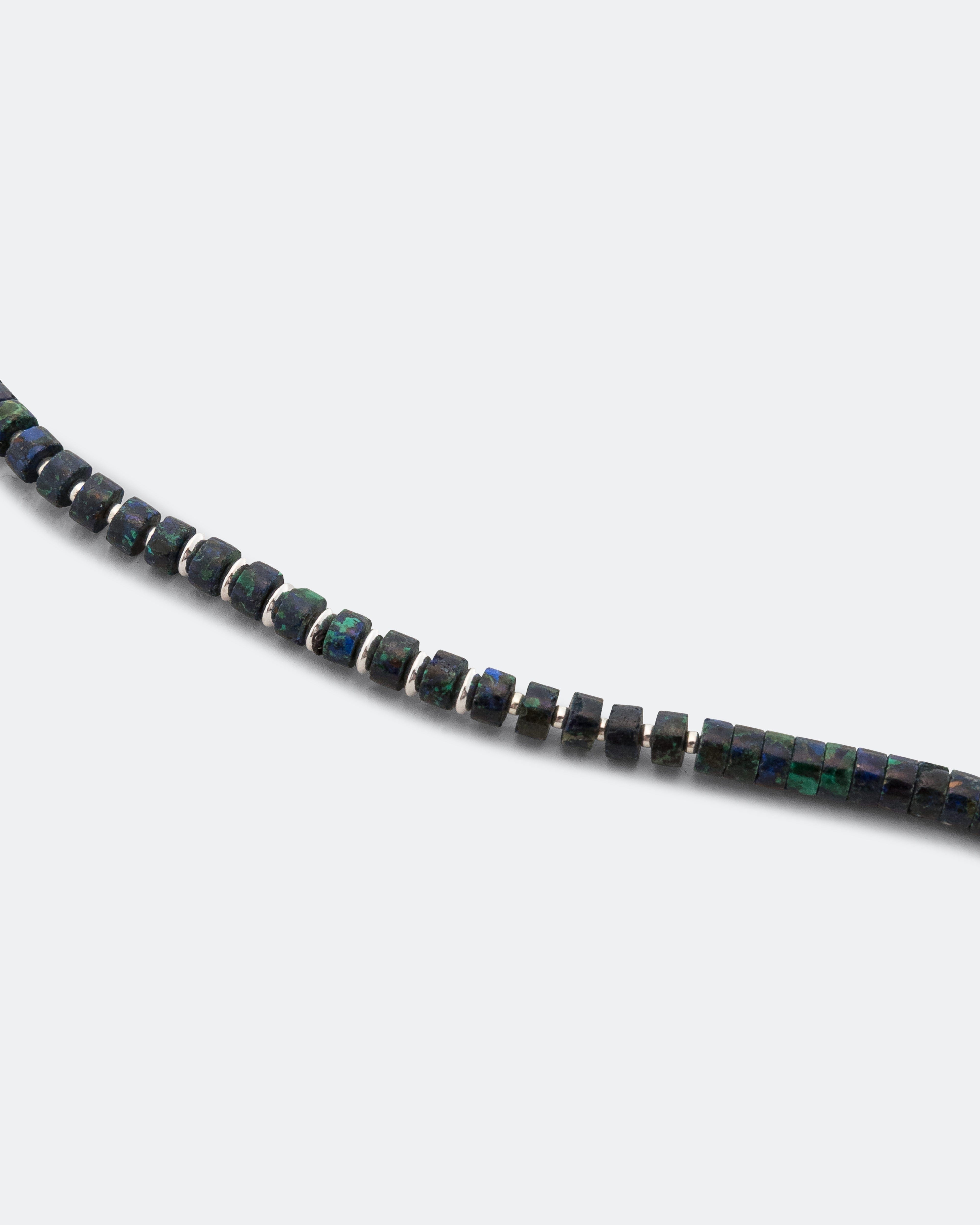 Mikia Silver Heishi Bracelet - Azurite/925 Silver