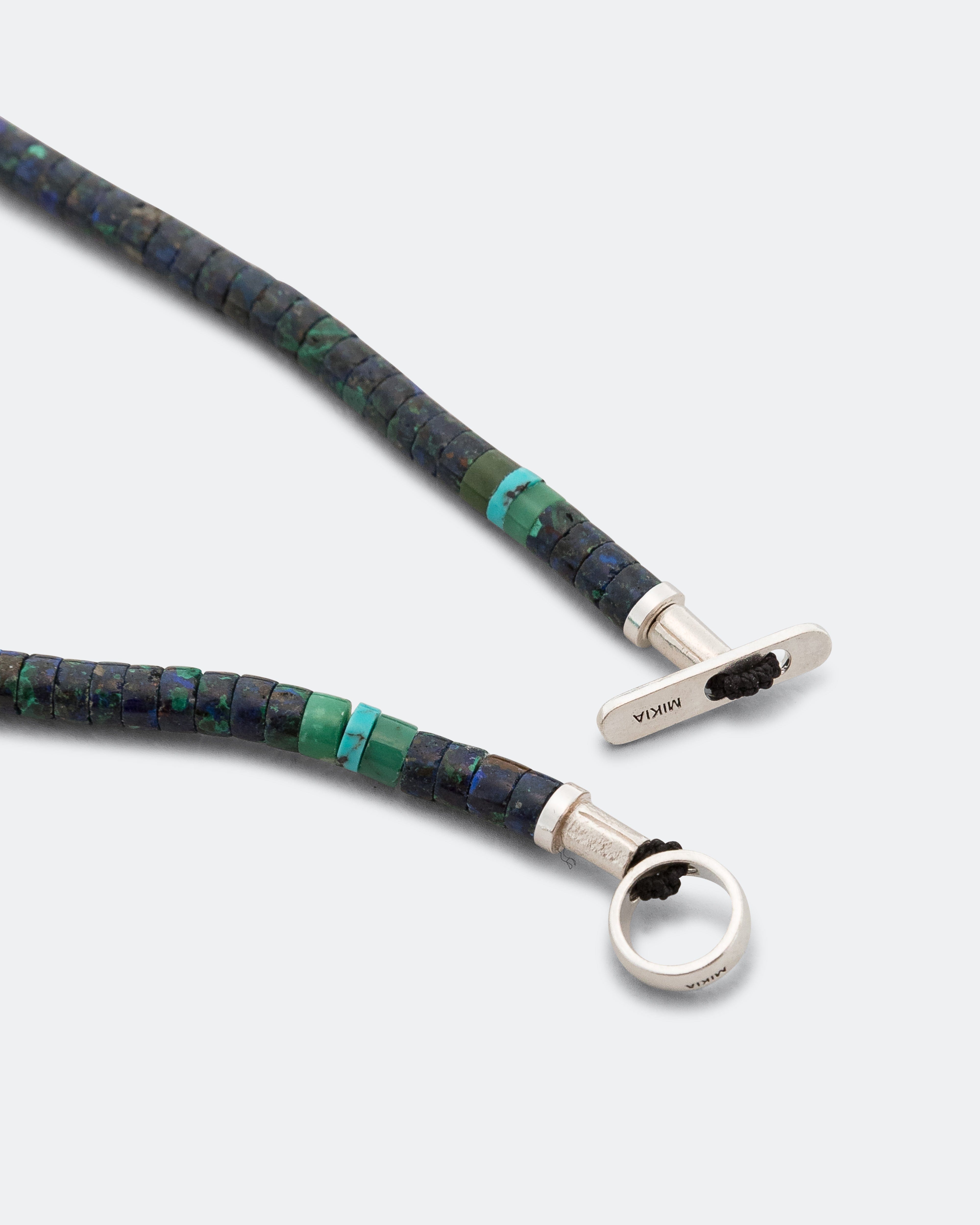 Mikia Silver Heishi Bracelet - Azurite/925 Silver