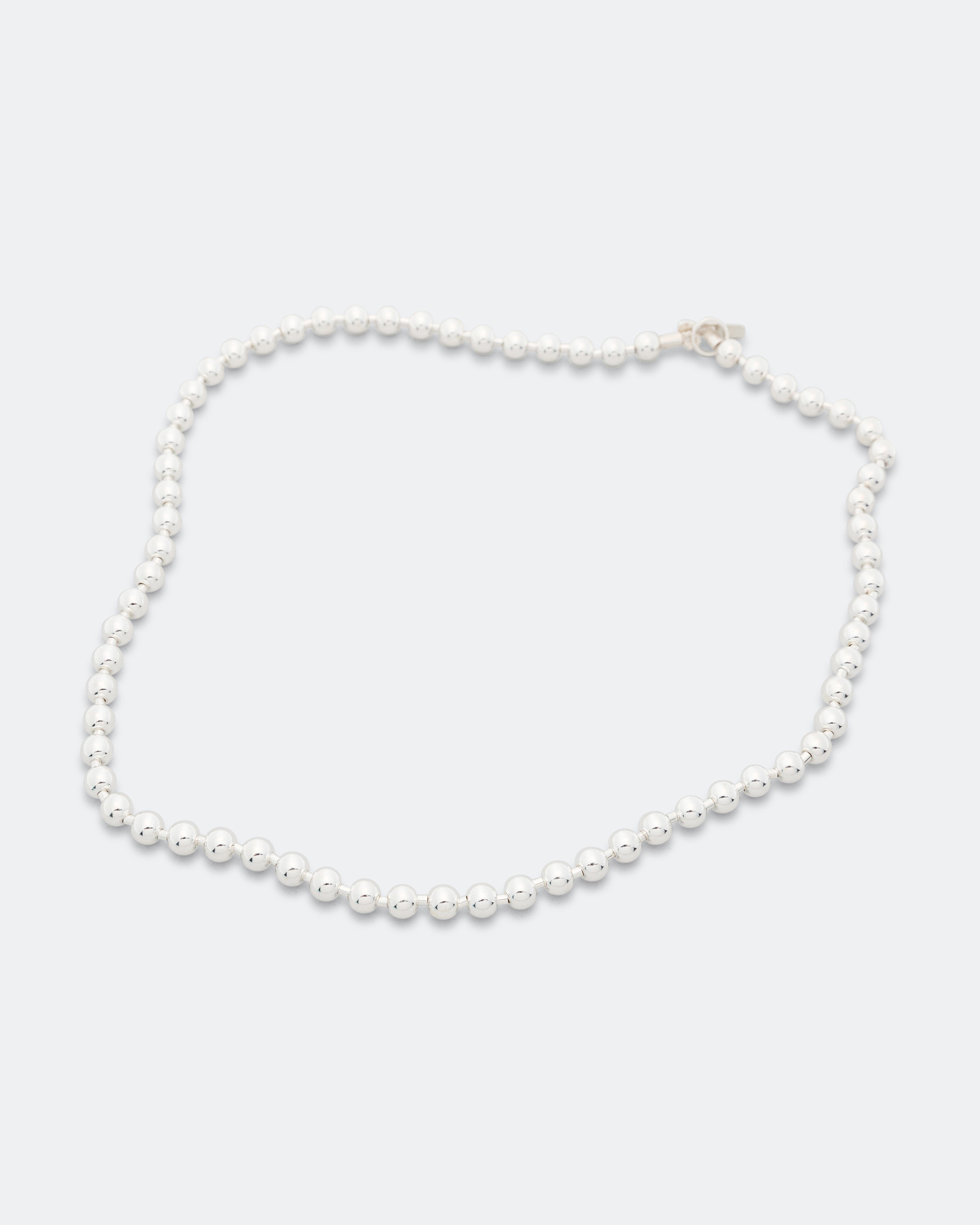 Mikia Silver Ball 6mm Necklace - 925 Silver