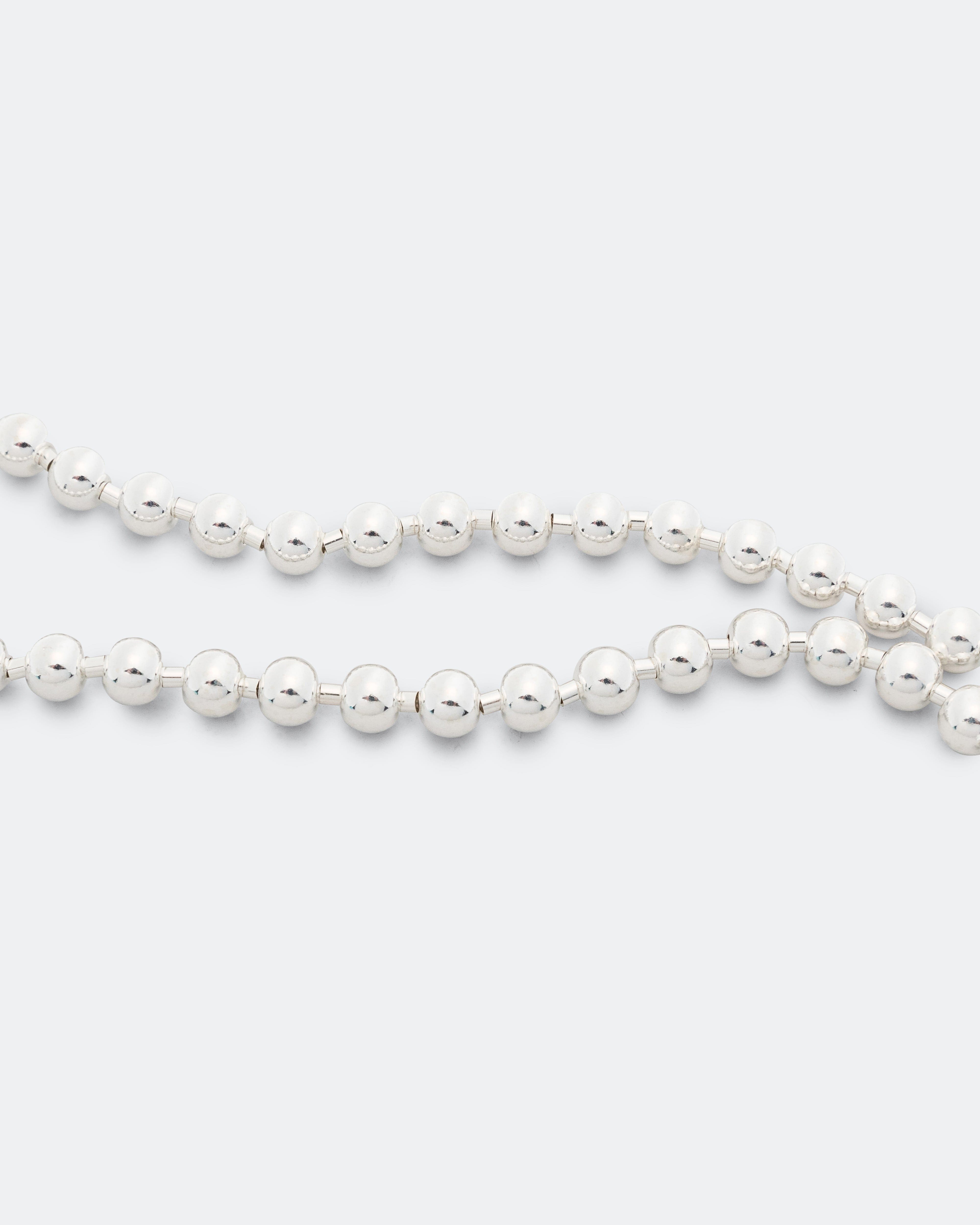 Mikia Silver Ball 6mm Necklace - 925 Silver
