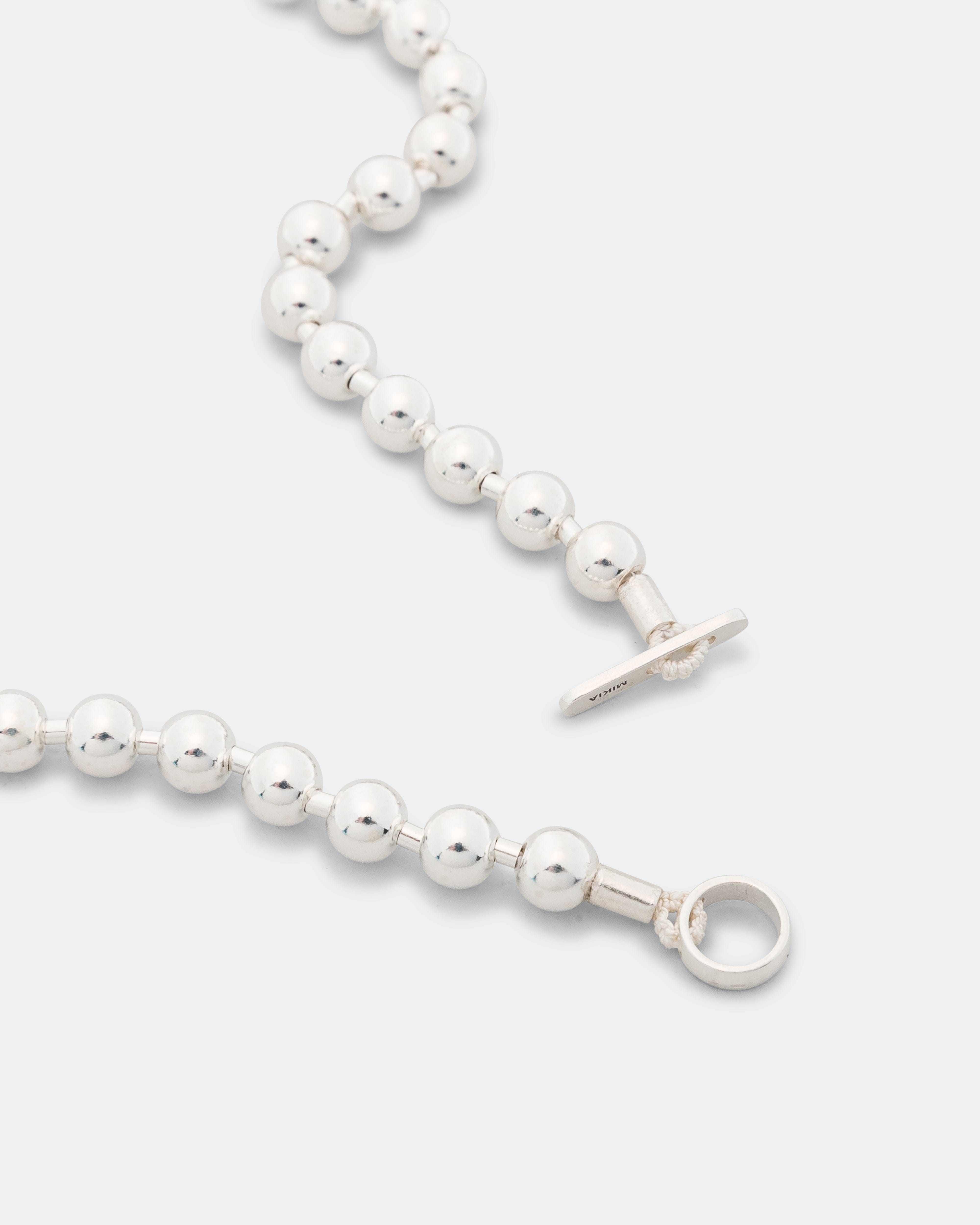Mikia Silver Ball 6mm Necklace - 925 Silver