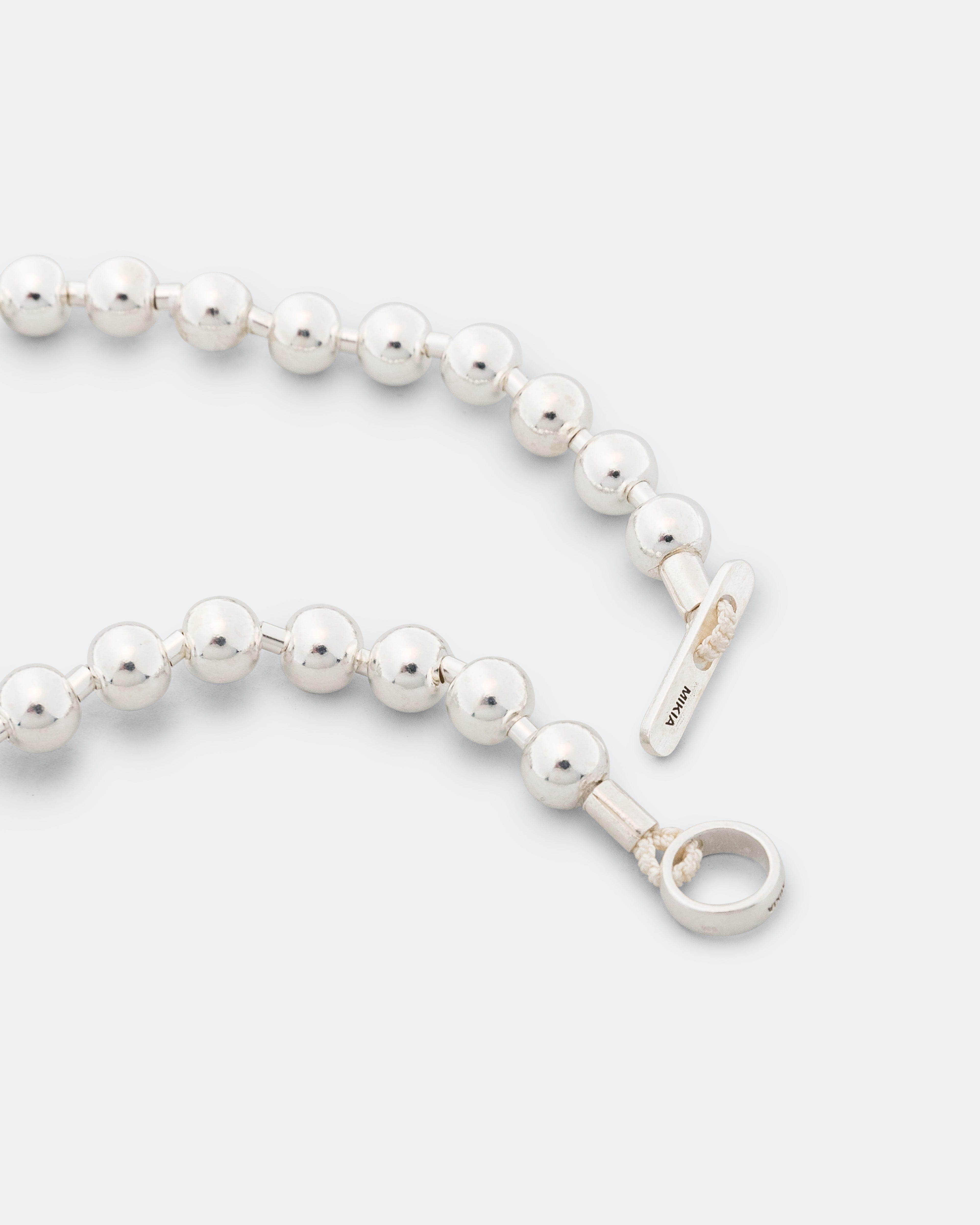 Mikia Silver Ball 6mm Bracelet - 925 Silver