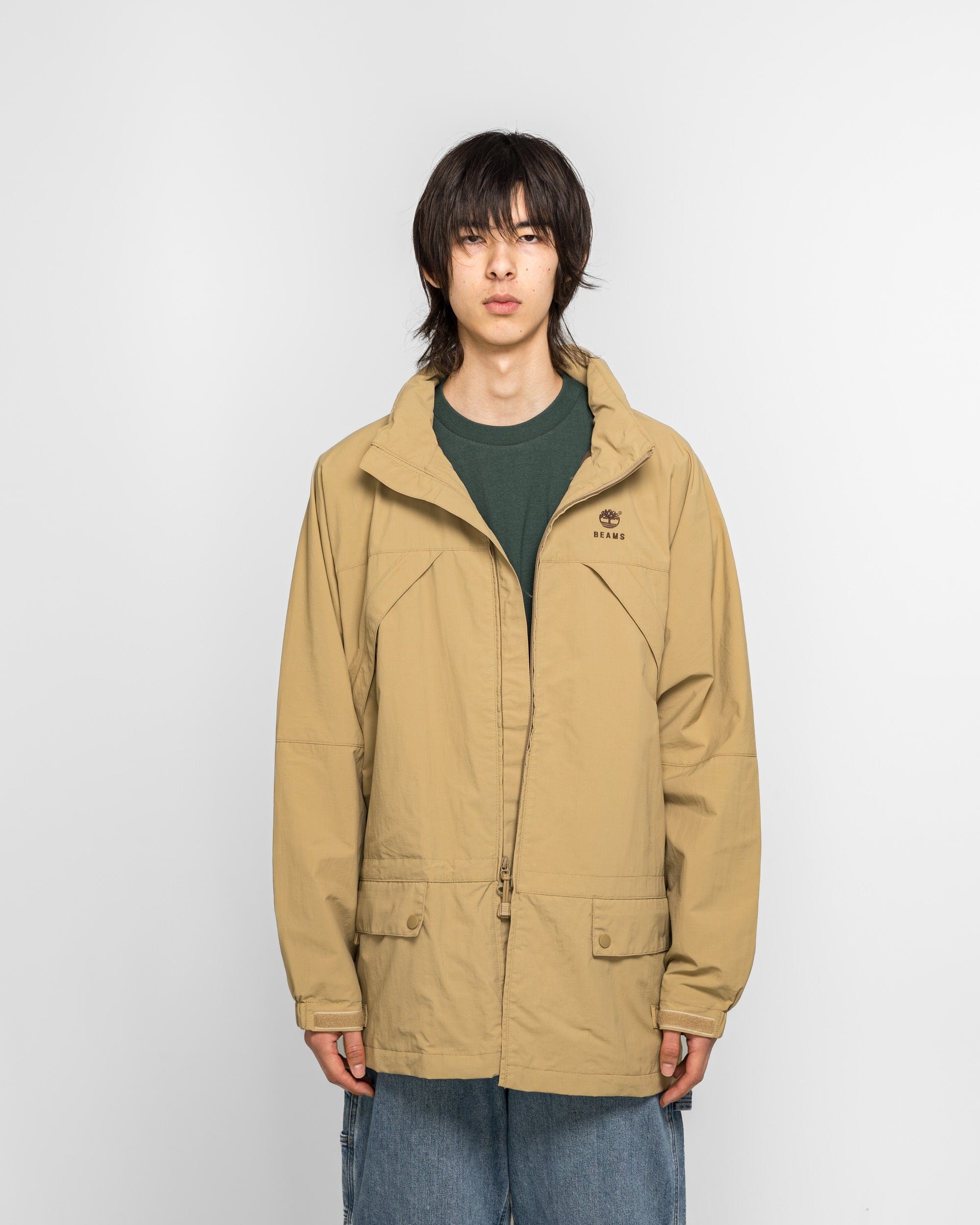 Timberland Nylon Zip Up Convertible Jacket x BEAMS - Wheat