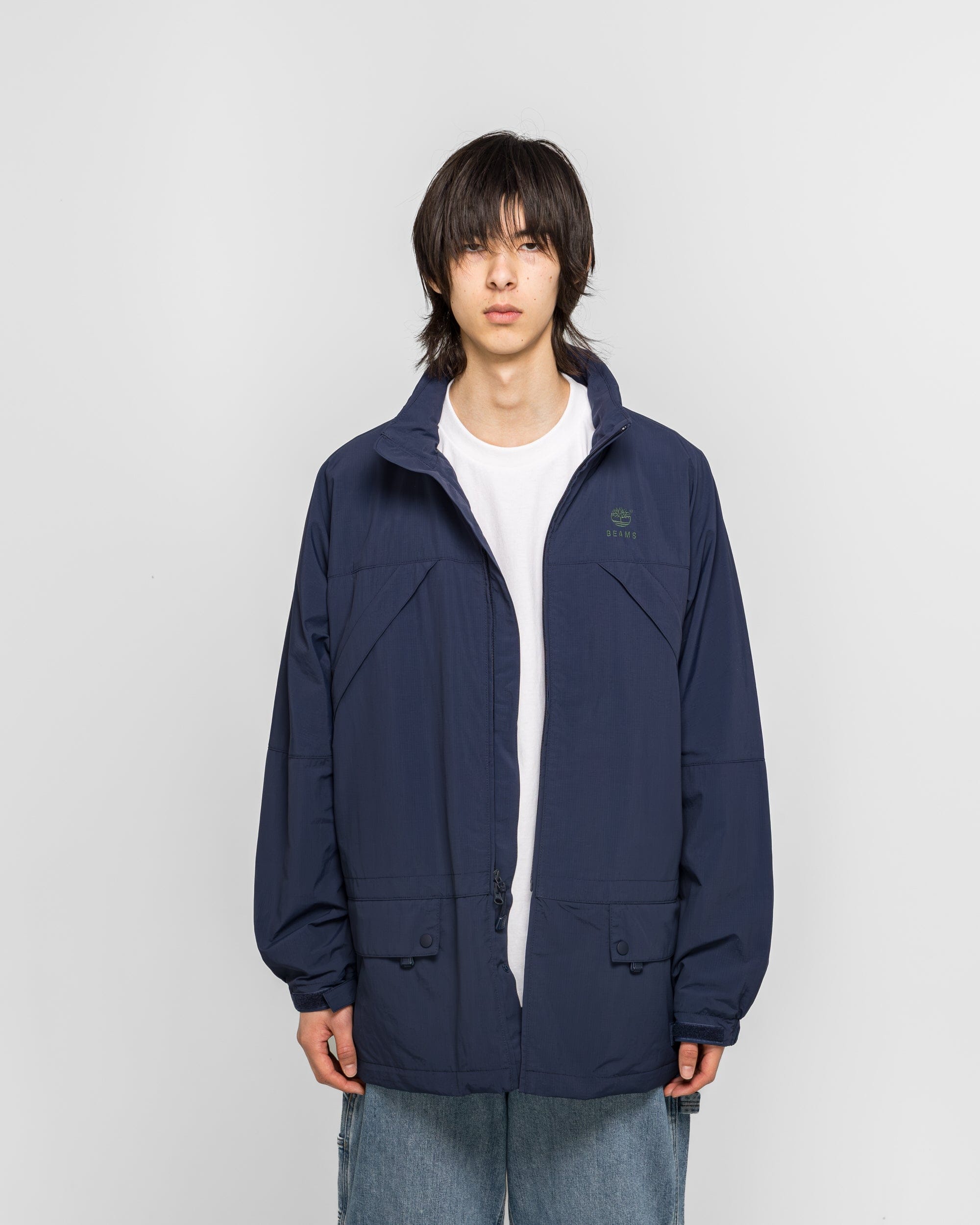 Timberland Nylon Zip Up Convertible Jacket x BEAMS - Navy