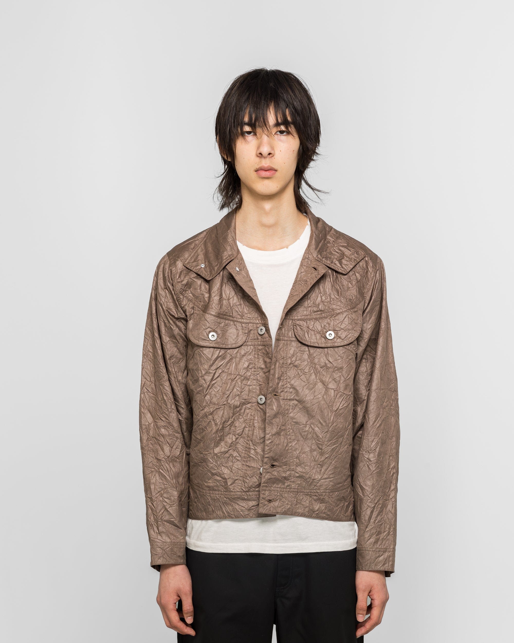 Colin Meredith Wrinkle Welder Button Jacket - Copper