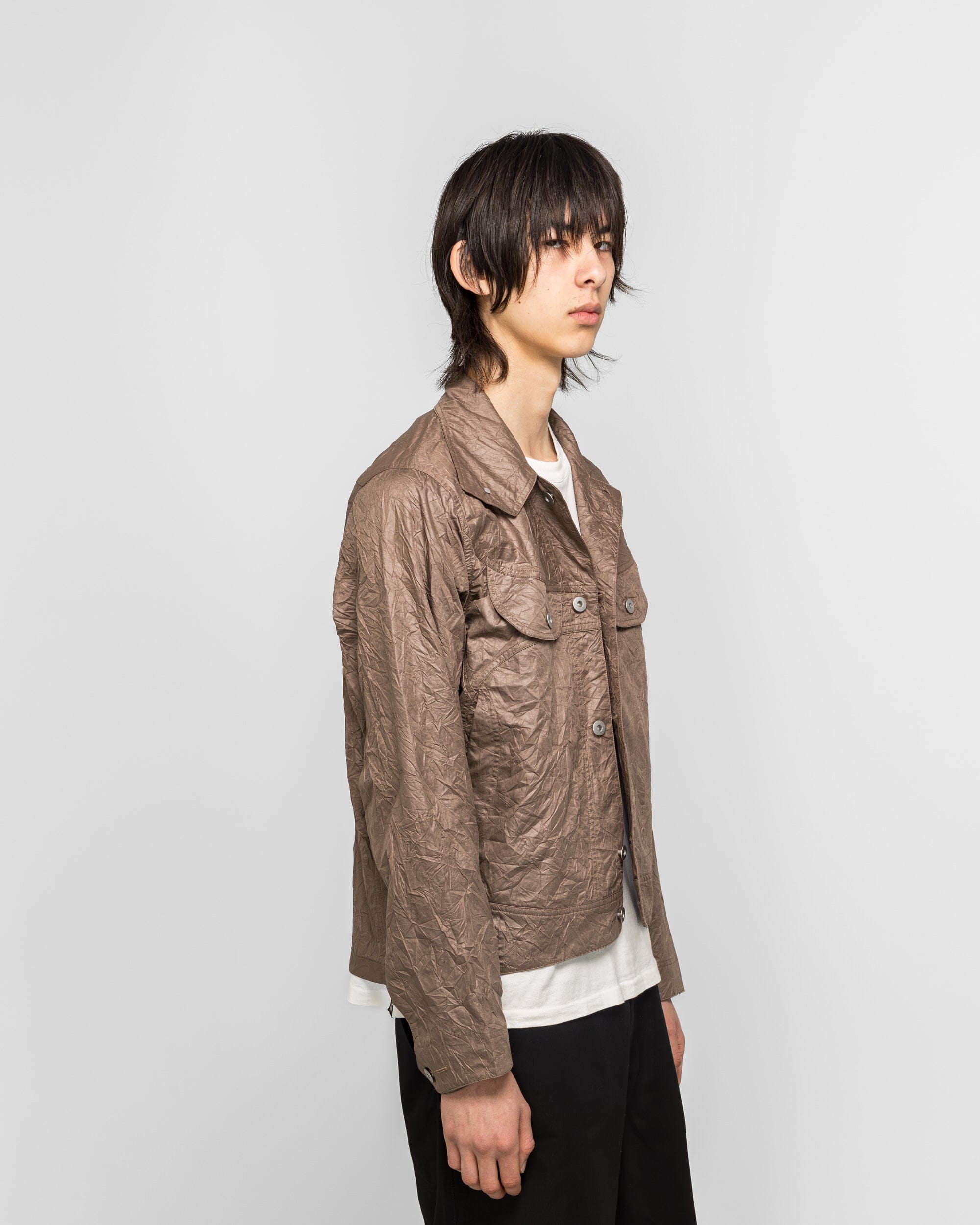 Colin Meredith Wrinkle Welder Button Jacket - Copper