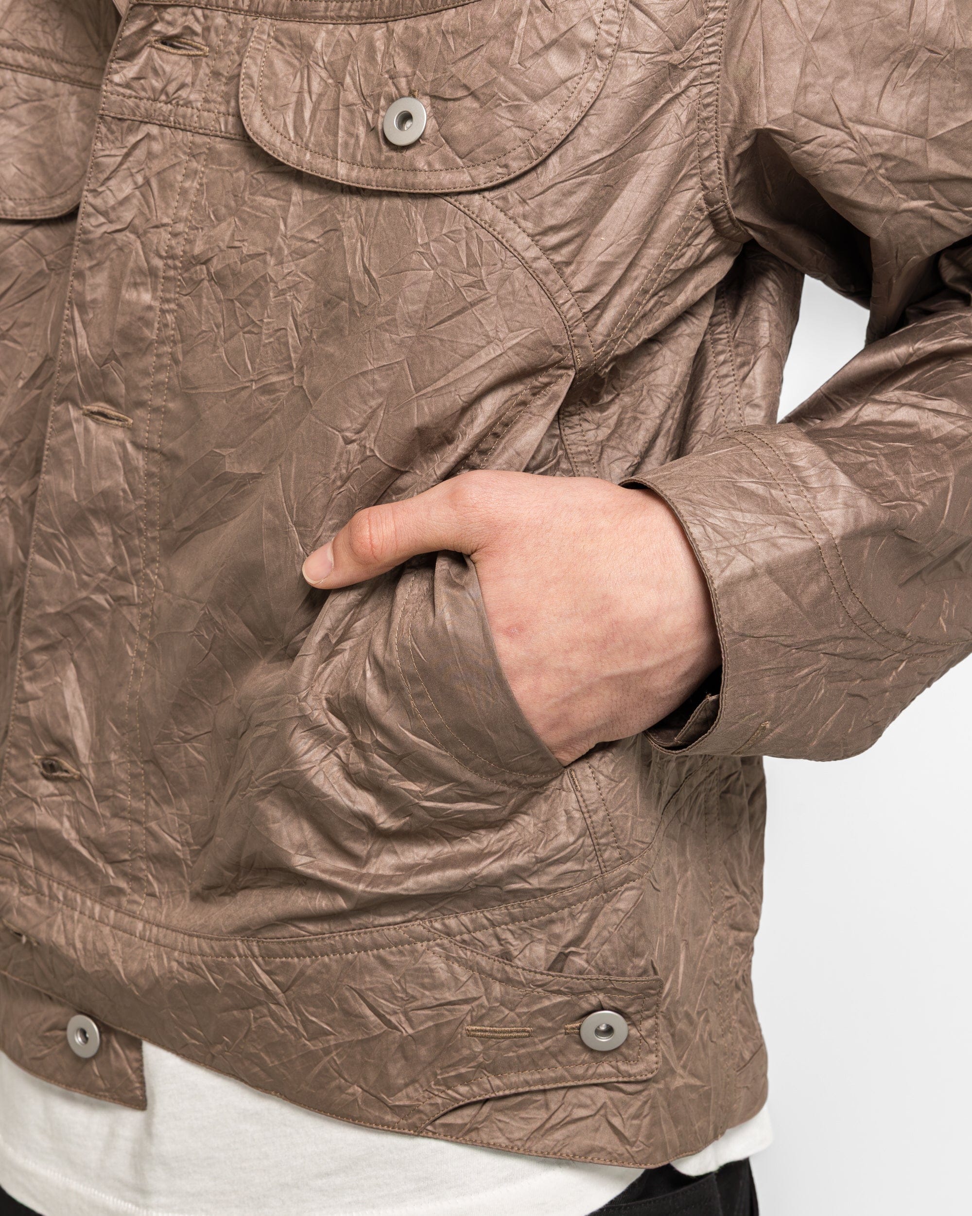 Colin Meredith Wrinkle Welder Button Jacket - Copper