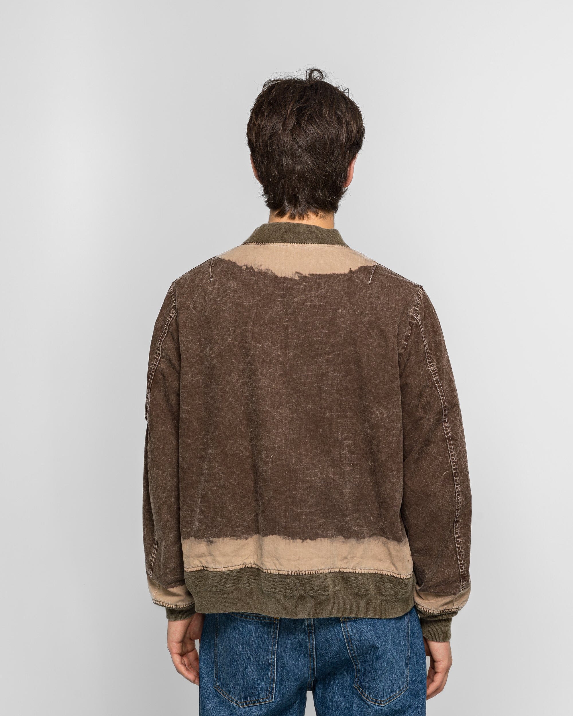 NOMARHYTHM TEXTILE Hand Dye Flight Jacket - Brown