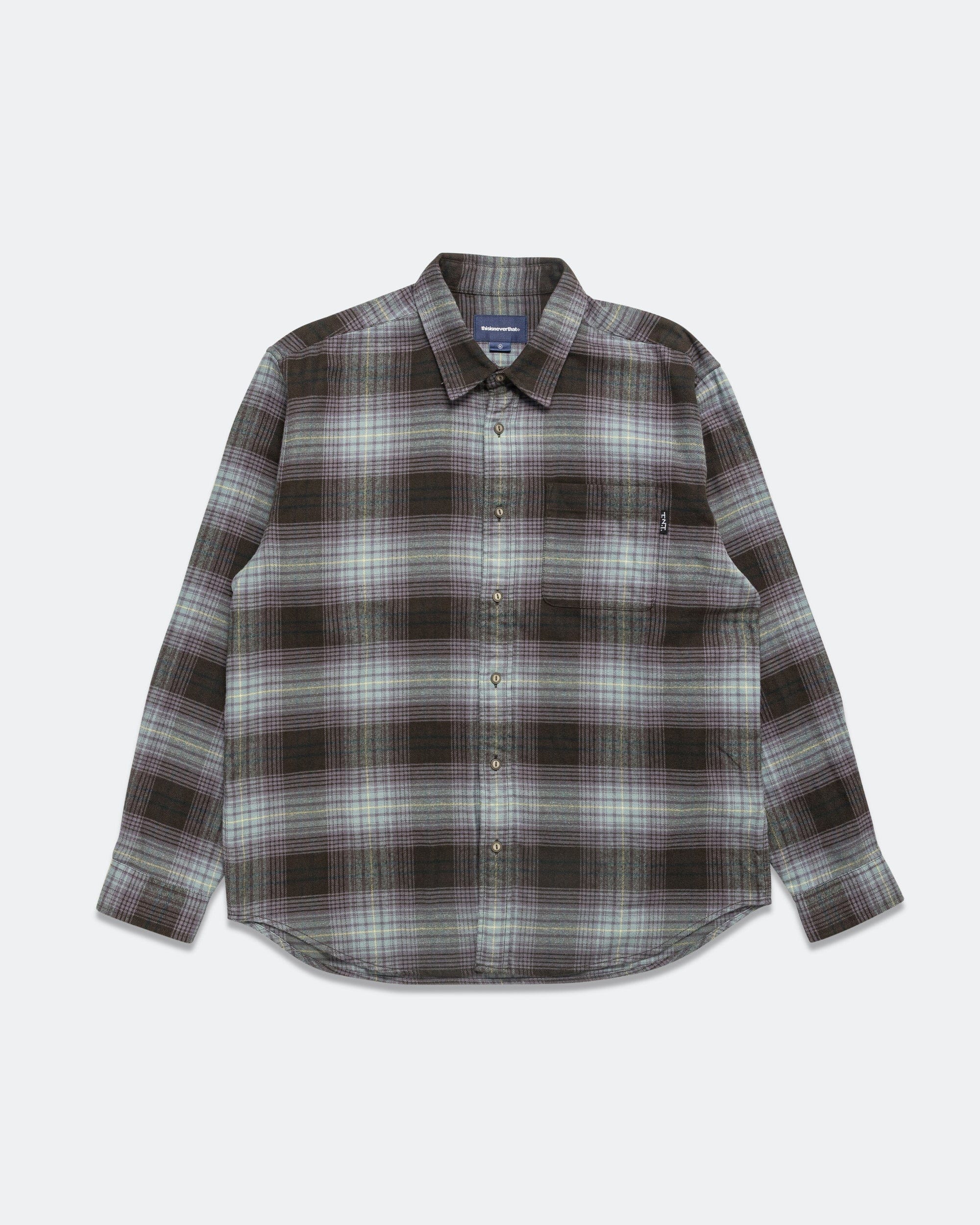 thisisneverthat Flannel Check Shirt - Off Black