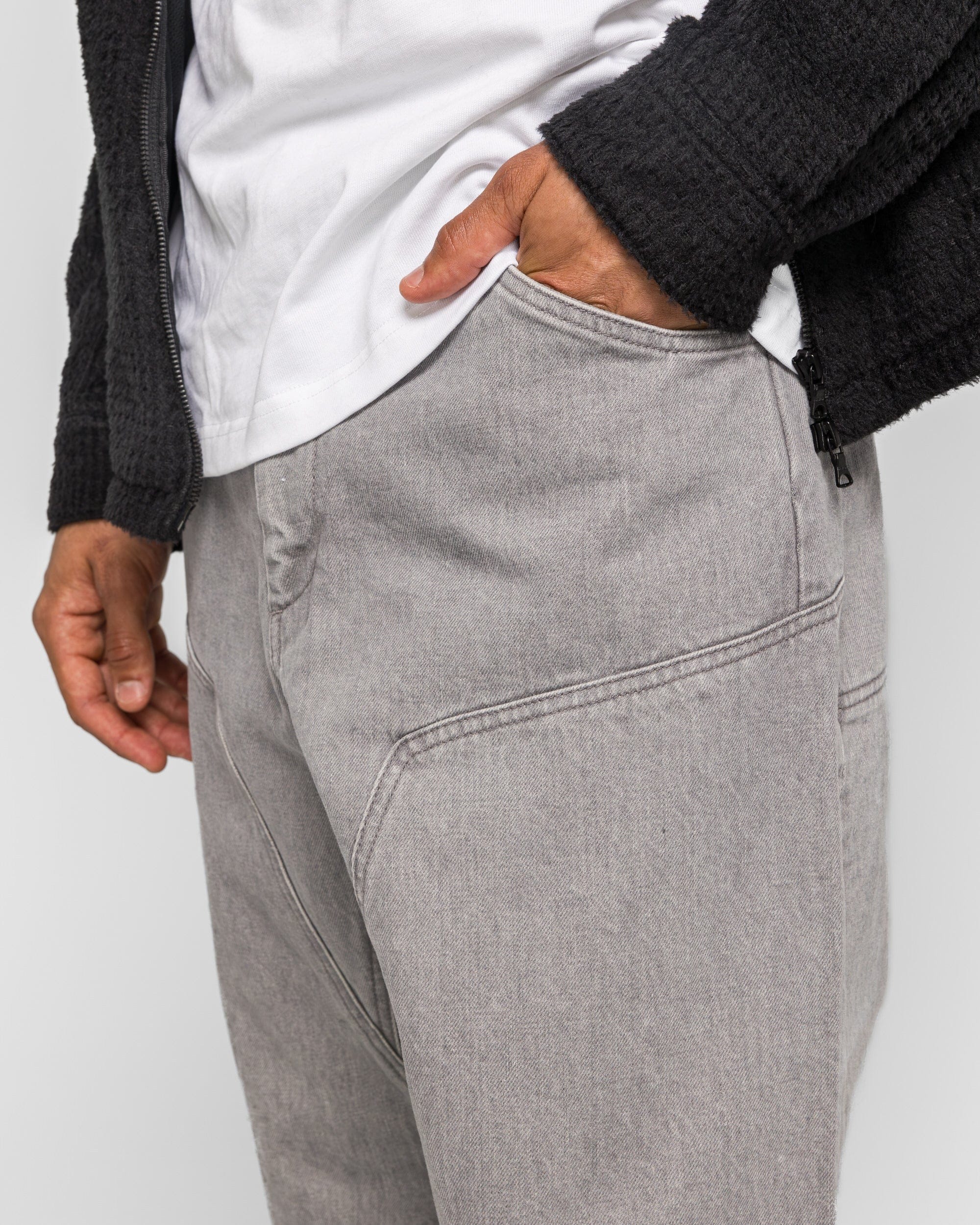 HAVEN Rig Pant Bio Wash Cotton Denim - Light Grey