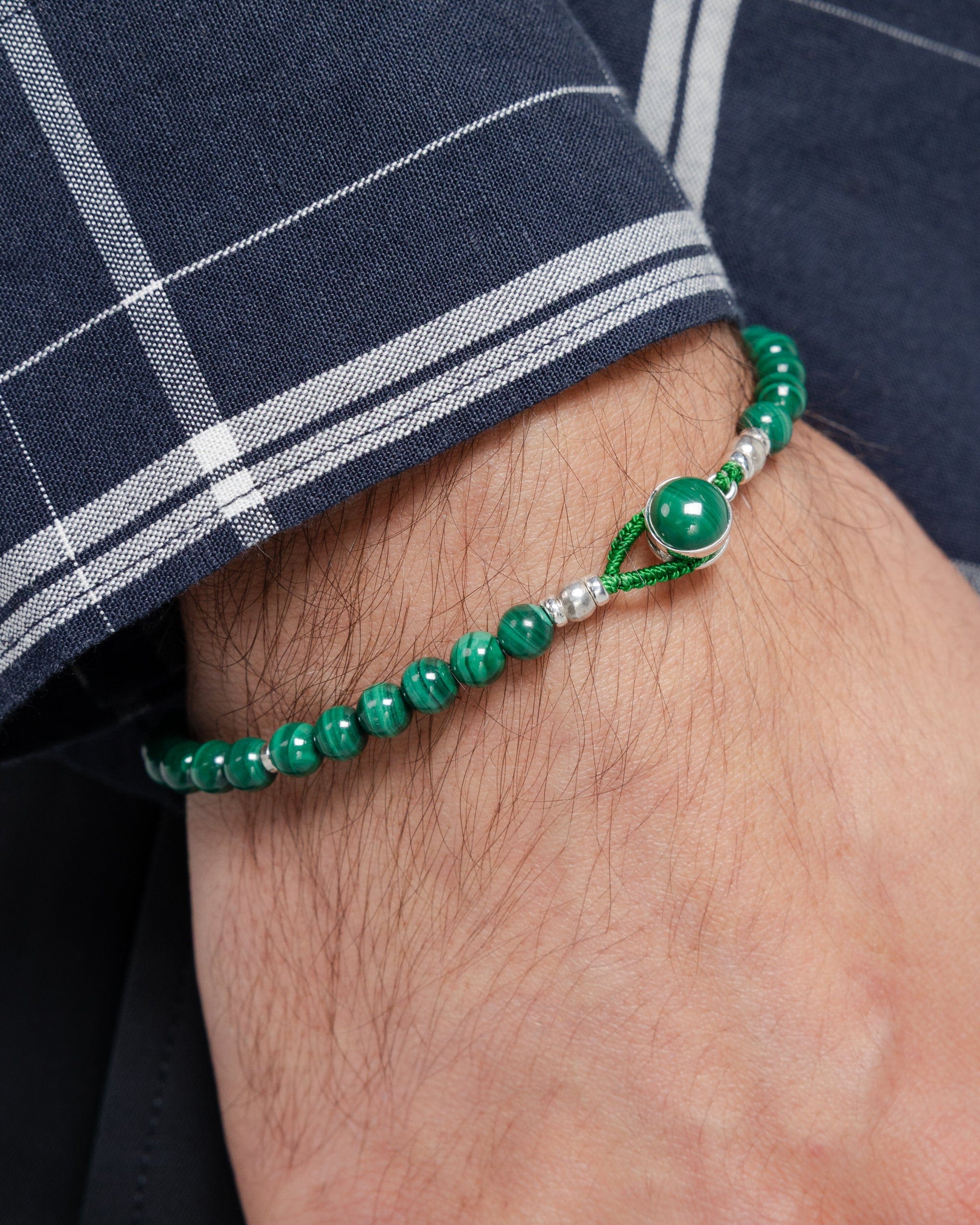 Mikia Circle8 Bracelet - Malachite/925 Silver
