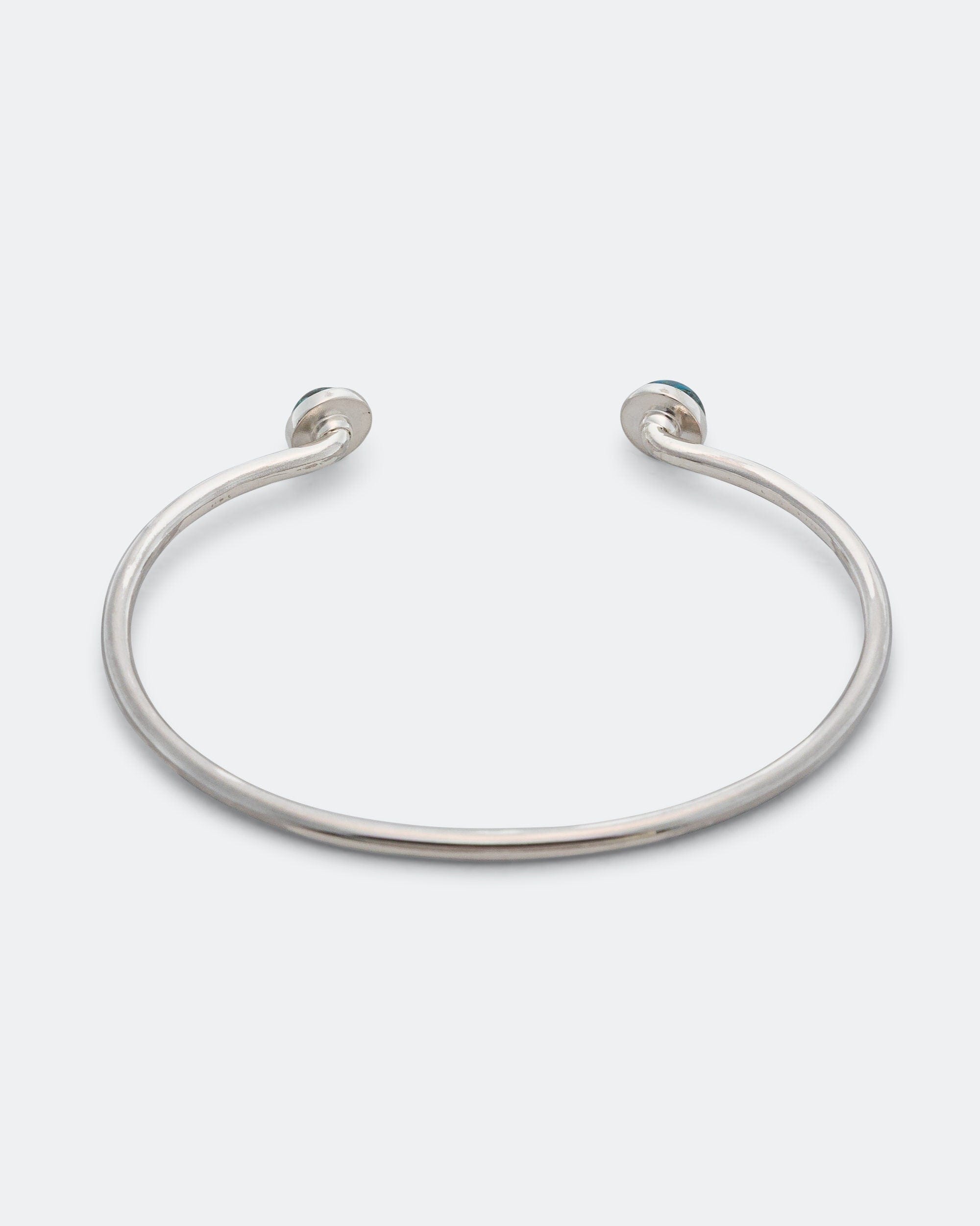 Mikia Bangle Bracelet - 925 Silver/Chrysocolla