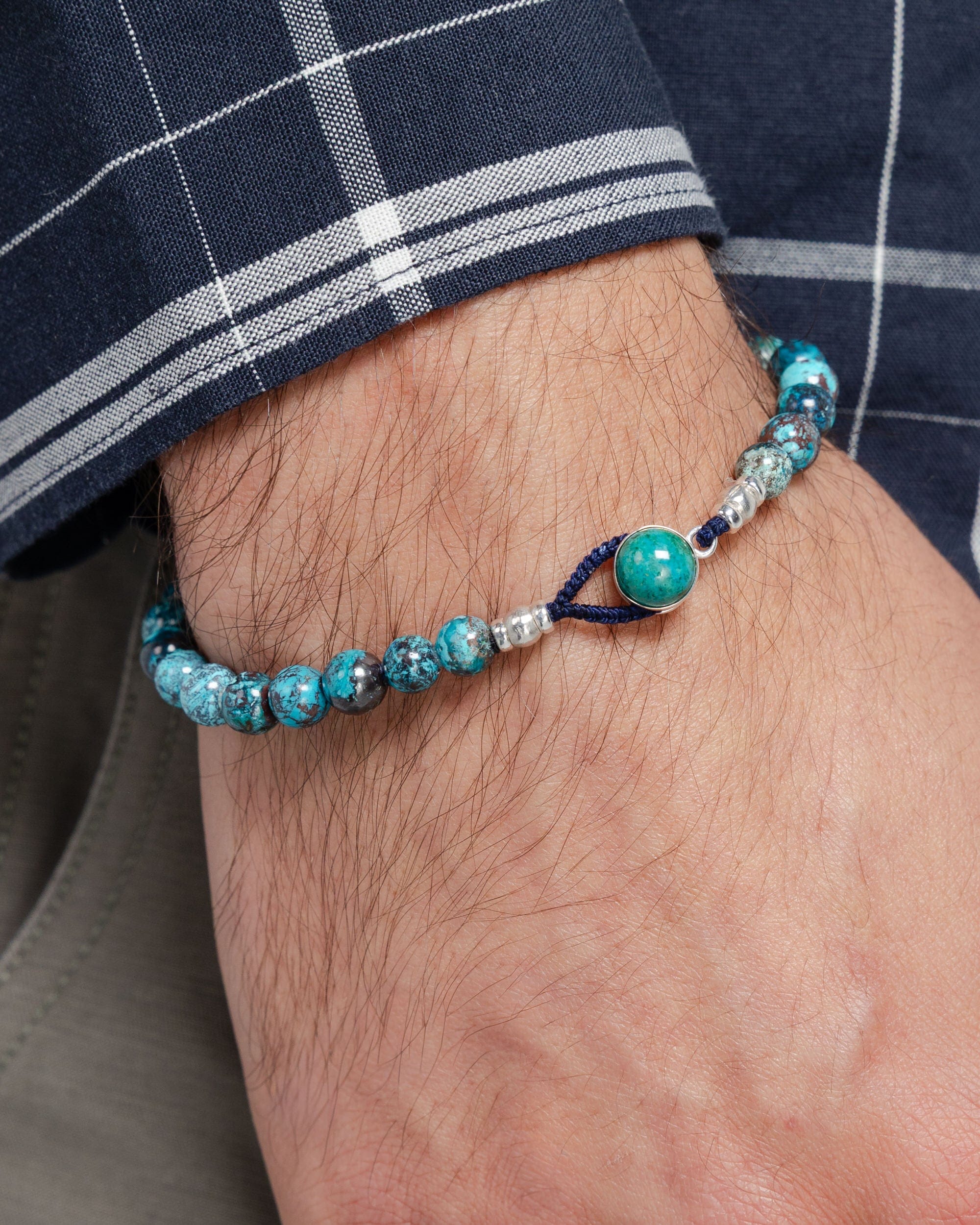 Mikia Circle8 Bracelet - Chrysocolla/925 Silver