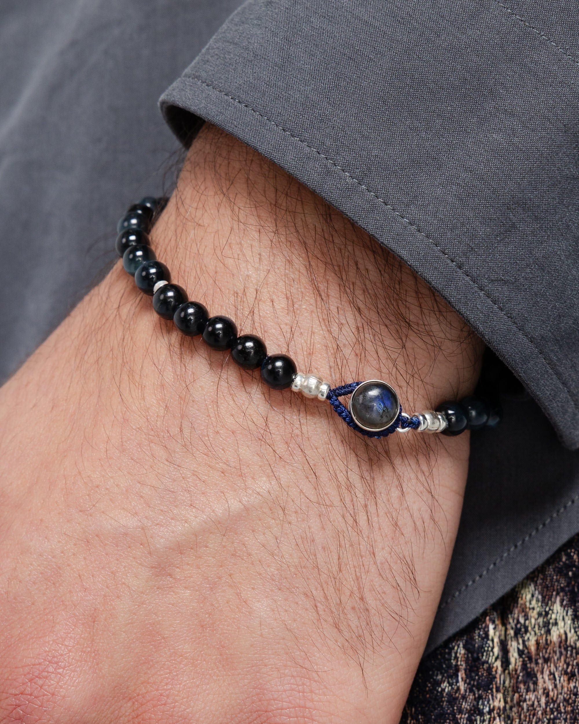 Mikia Circle8 Bracelet - Blue Labradorite/925 Silver