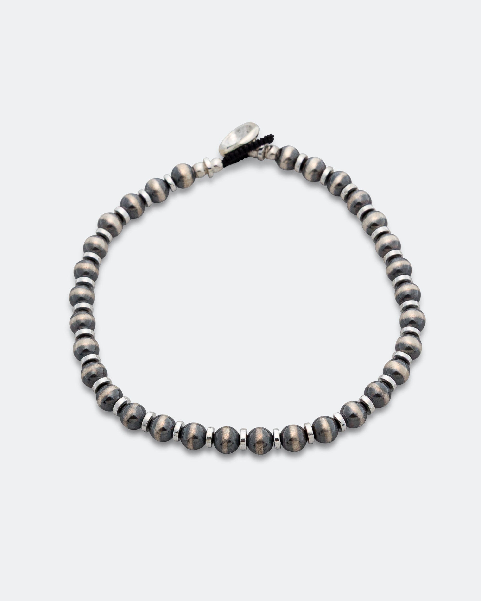 Mikia Navajo Pearl 5mm Bracelet - 925 Silver