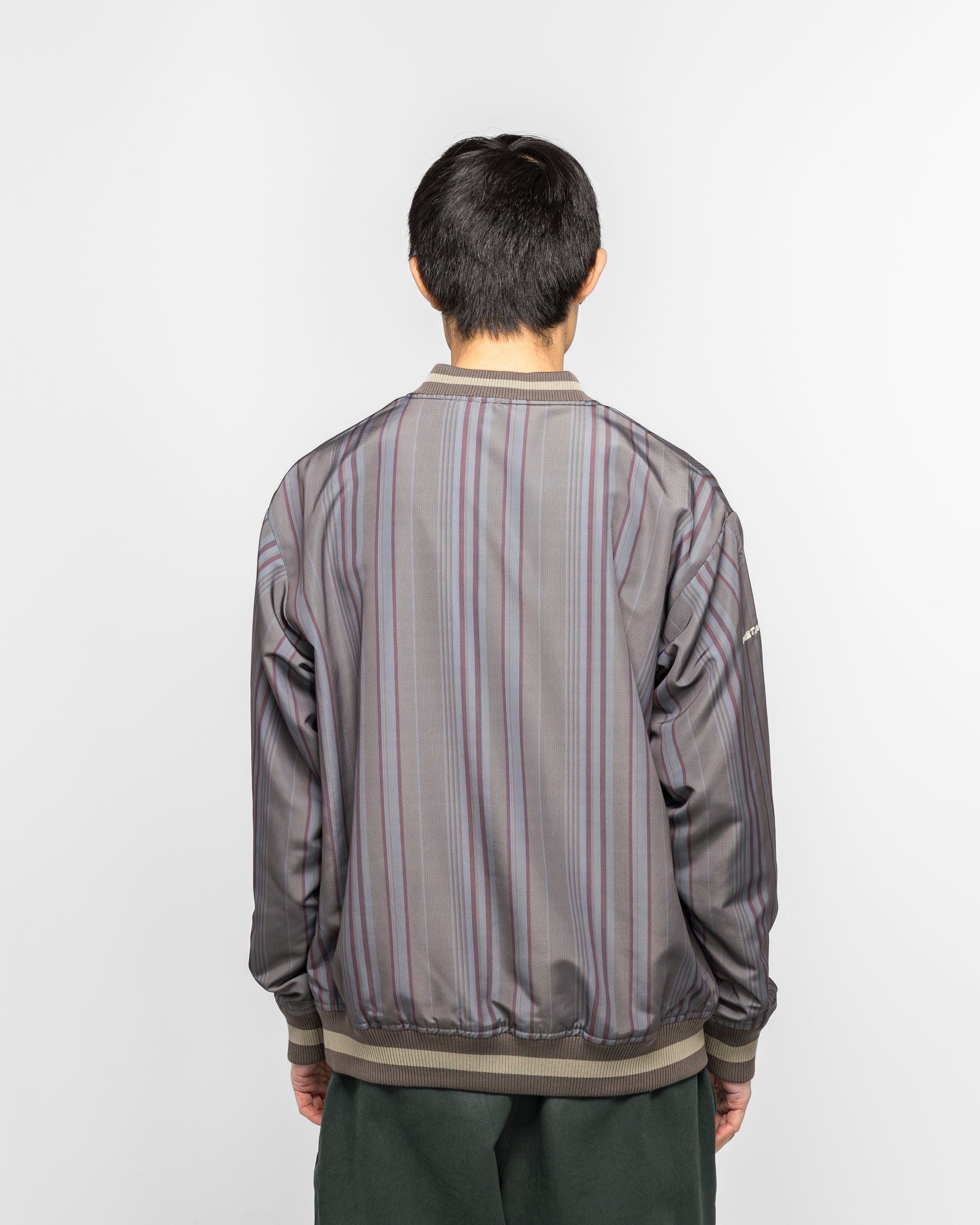 Metalwood Lined V-Neck Pullover Windbreaker - Multi