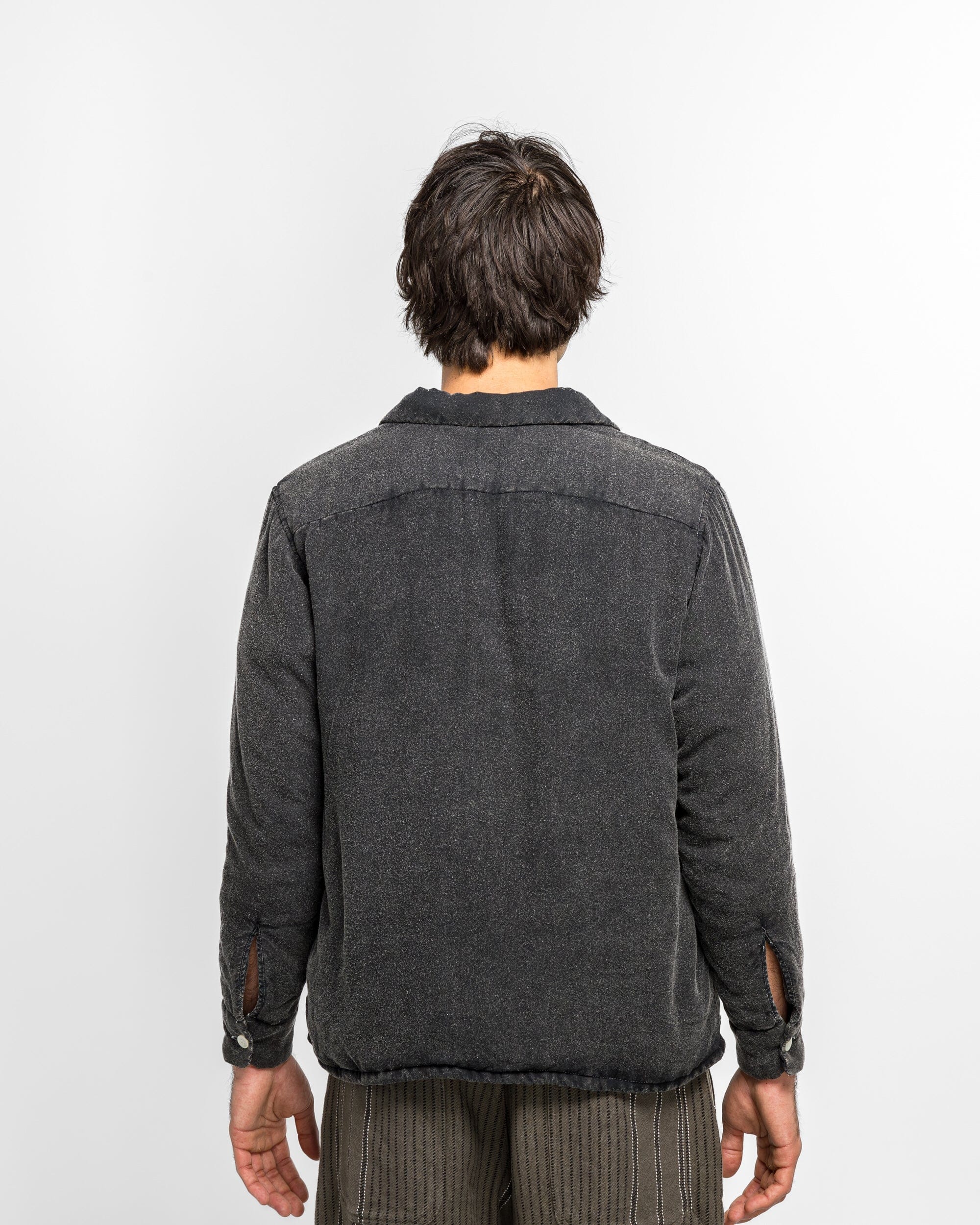 NOMARHYTHM TEXTILE Hand Dye Puffer Shirt - Black