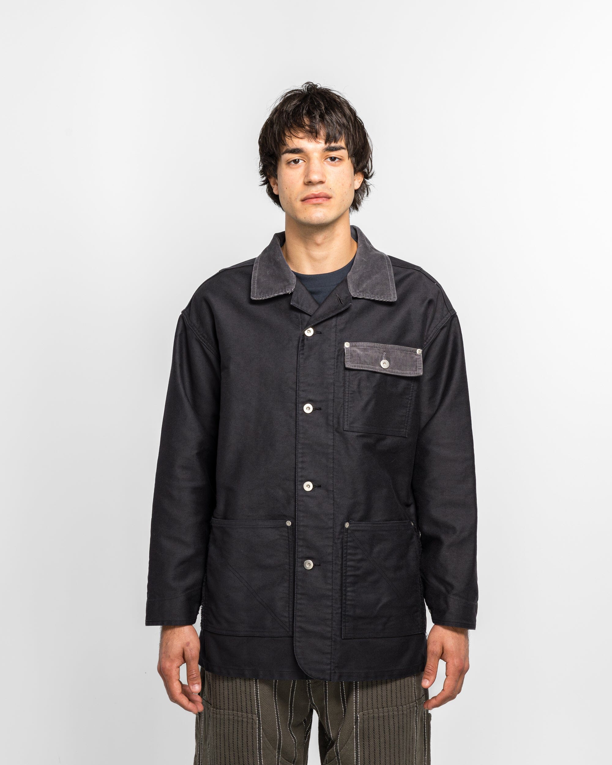 NOMARHYTHM TEXTILE French Work Coverall Jacket - Black