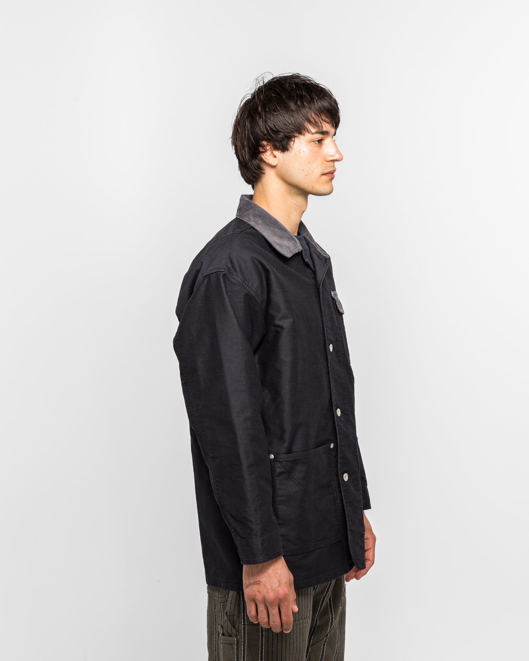 NOMARHYTHM TEXTILE French Work Coverall Jacket - Black