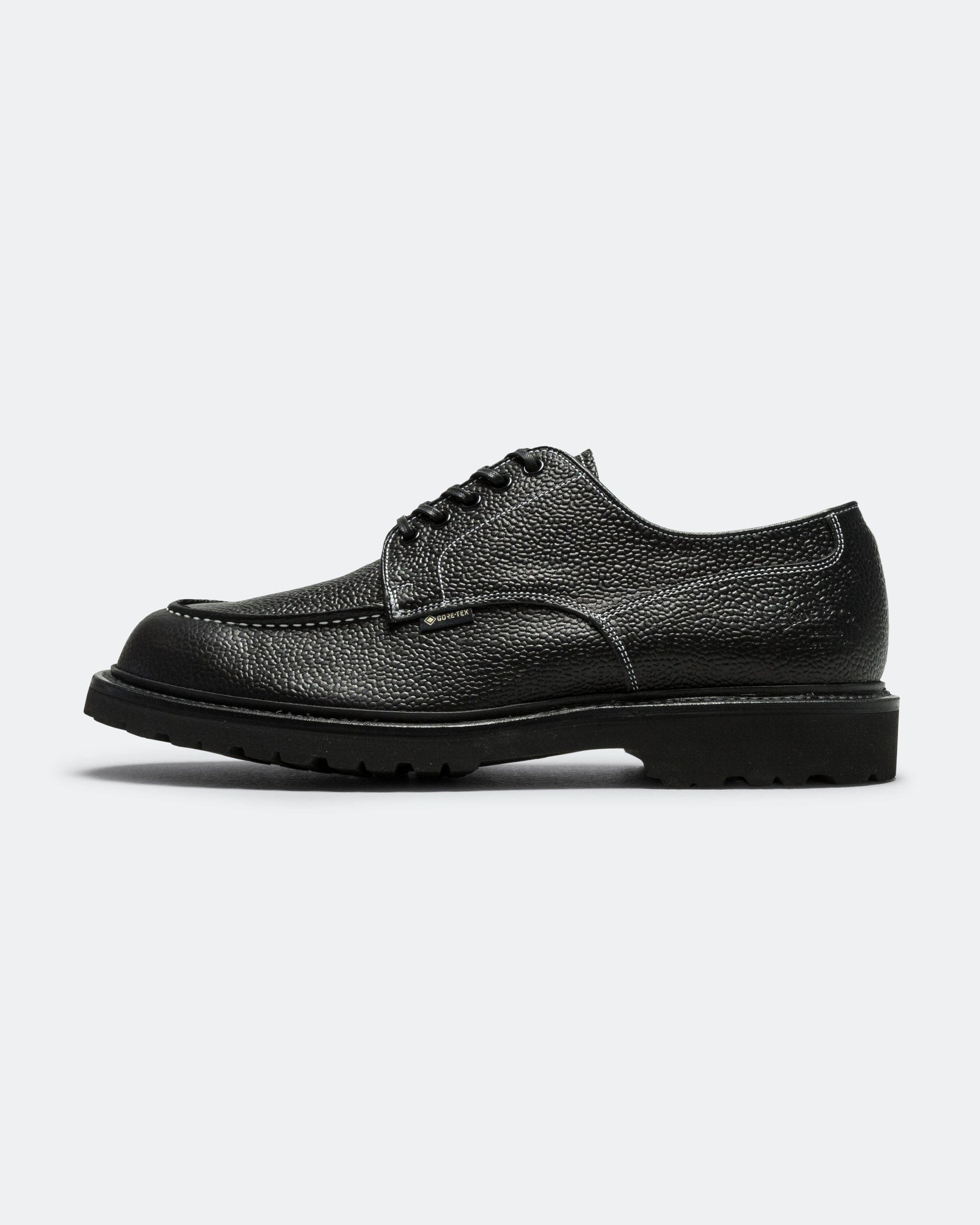 Regal Shoe & Co U-Tip Derby GORE-TEX - Pebbled Black Leather/Reflective Stitching