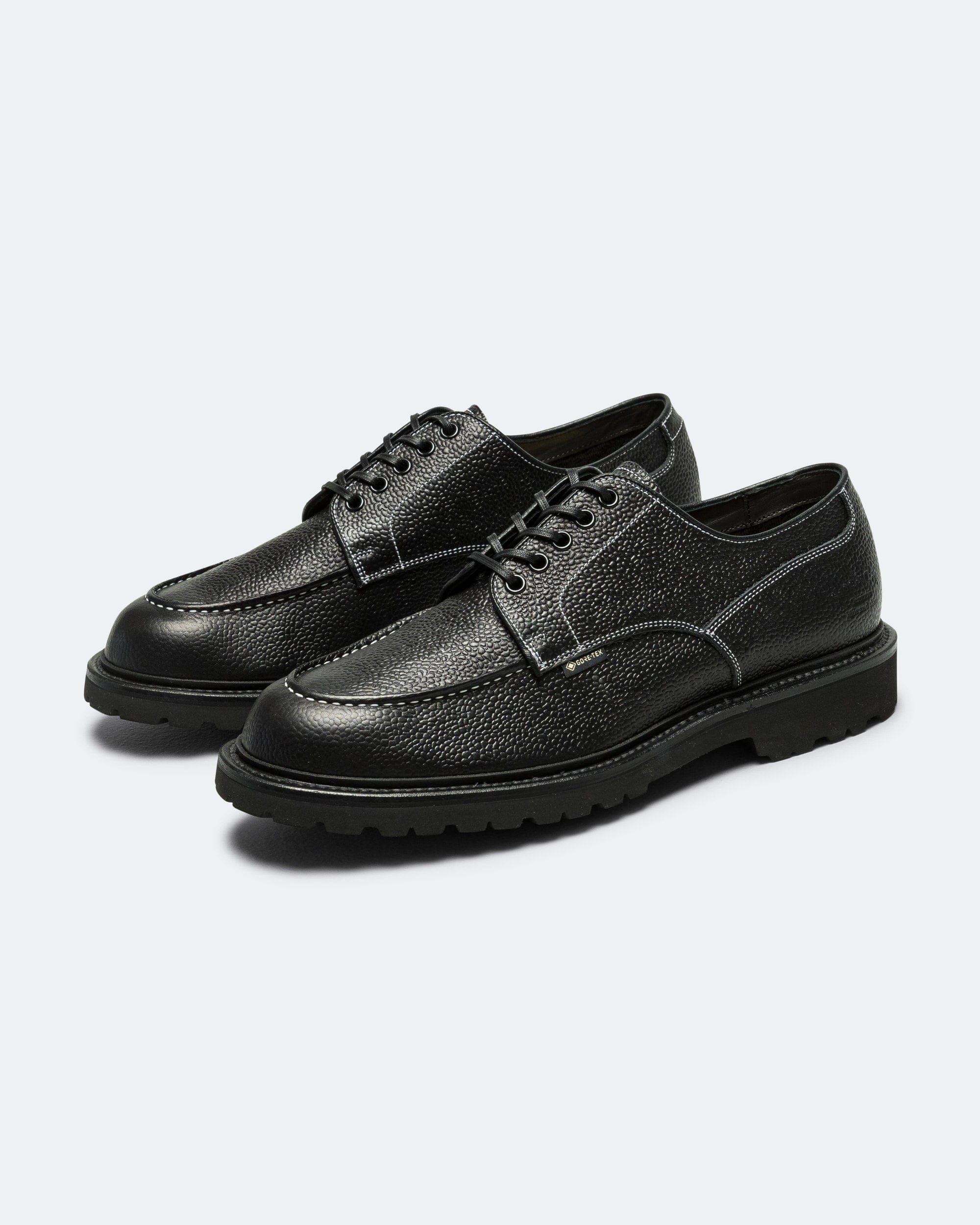 Regal Shoe & Co U-Tip Derby GORE-TEX - Pebbled Black Leather/Reflective Stitching