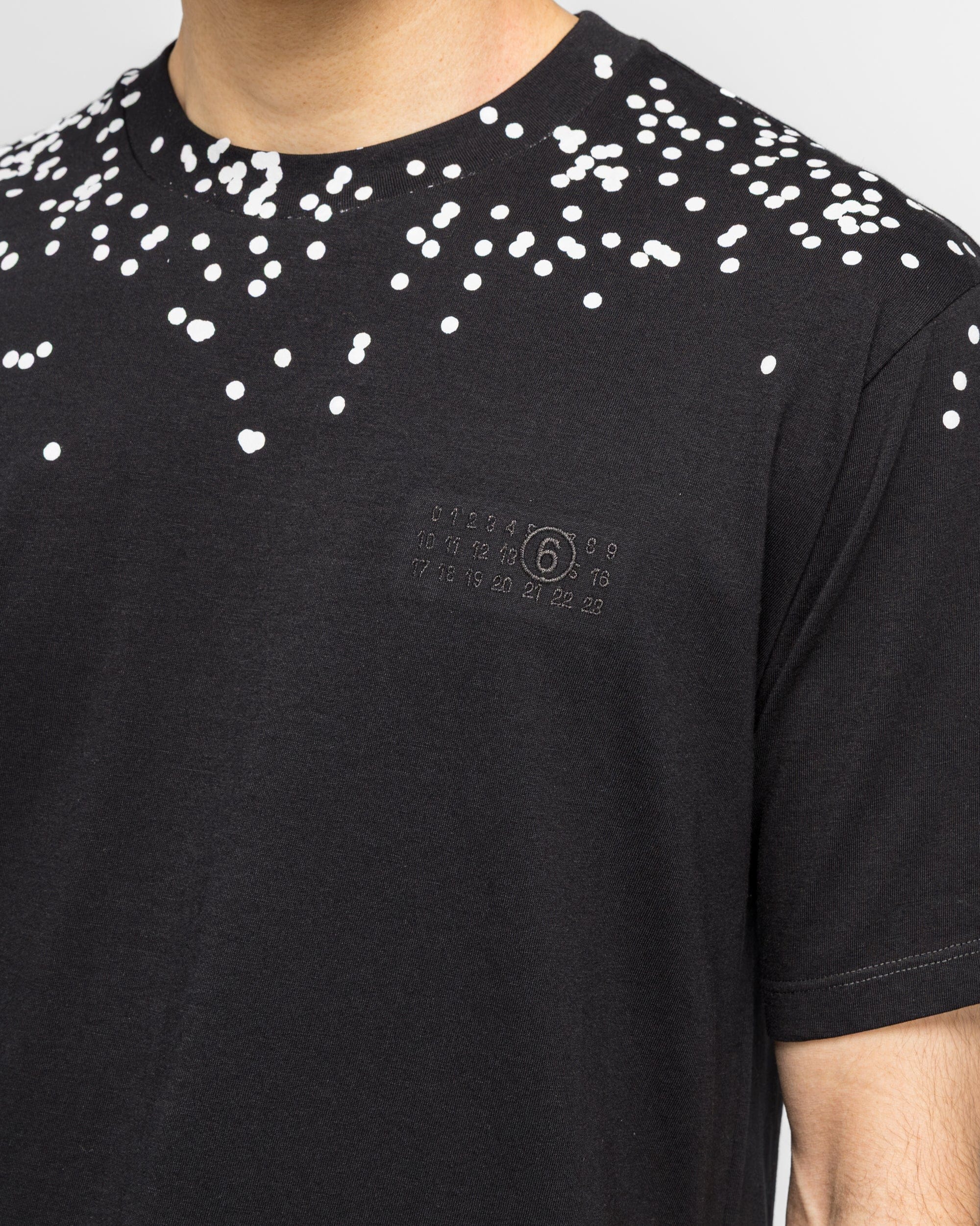 MM6 Cotton Jersey T-Shirt - Black Splatter
