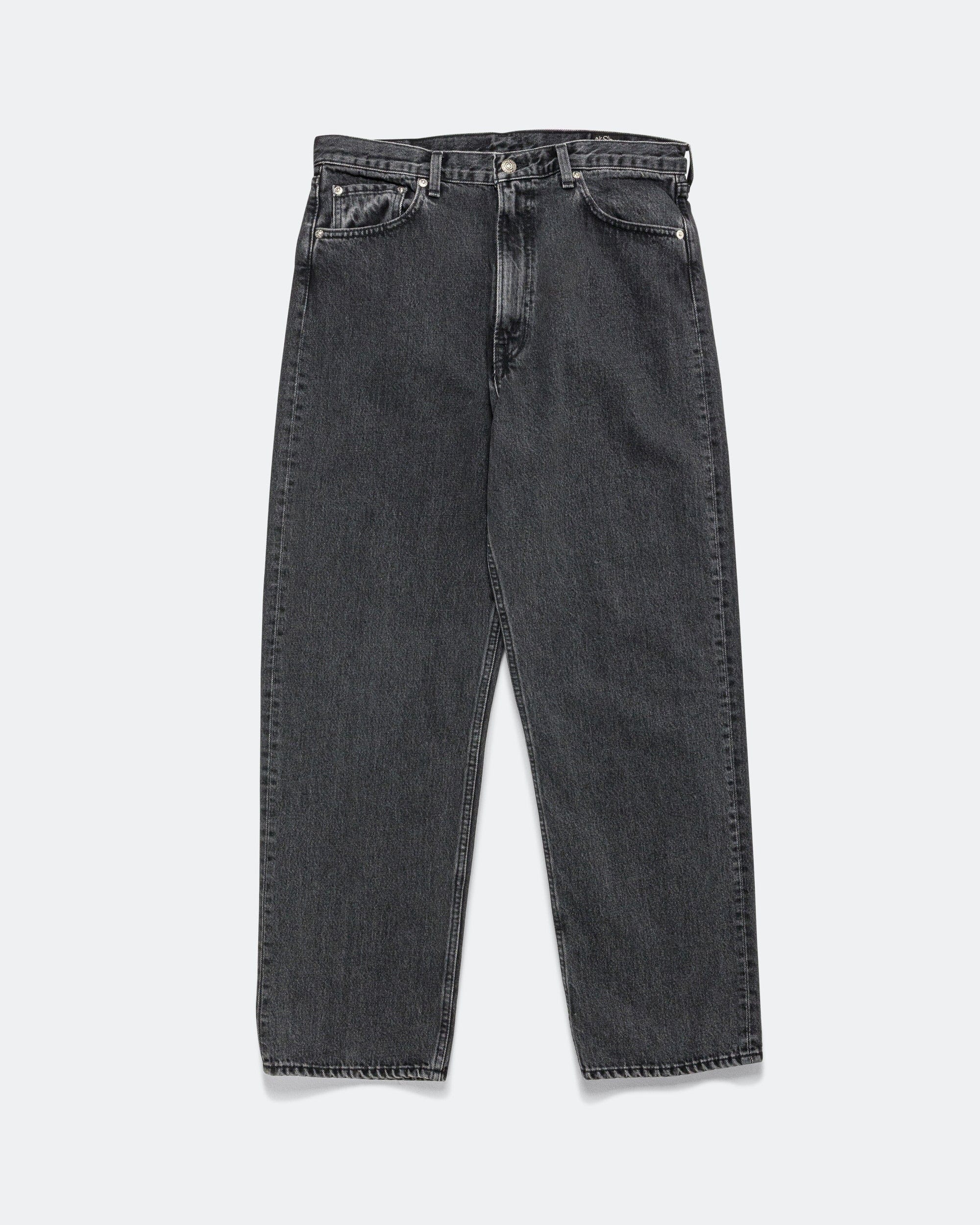 orSlow 101 Dad's Fit Denim Pants - Black Denim Stone Wash