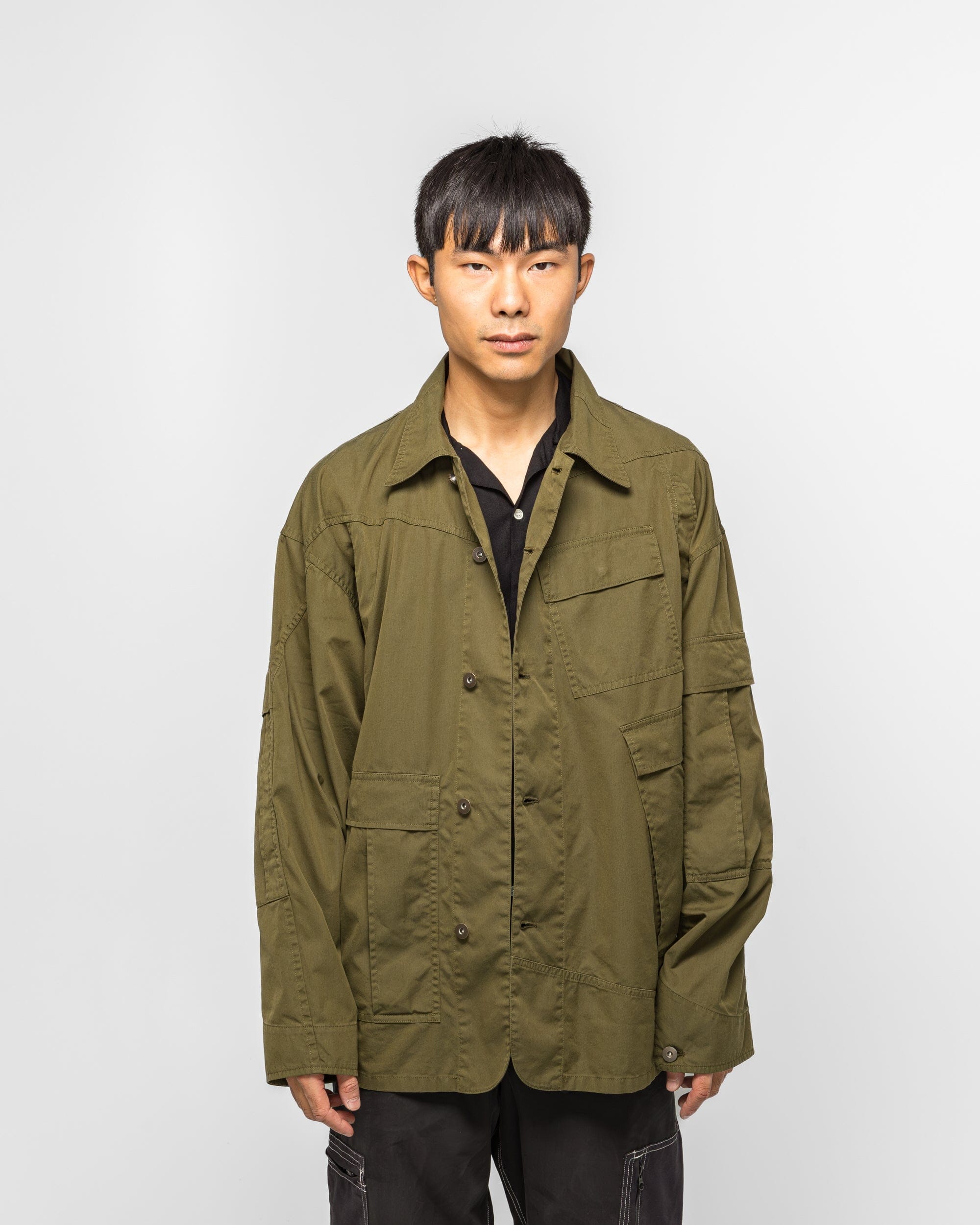 NOMARHYTHM TEXTILE Rebuild Coverall Jacket x Needles - Olive