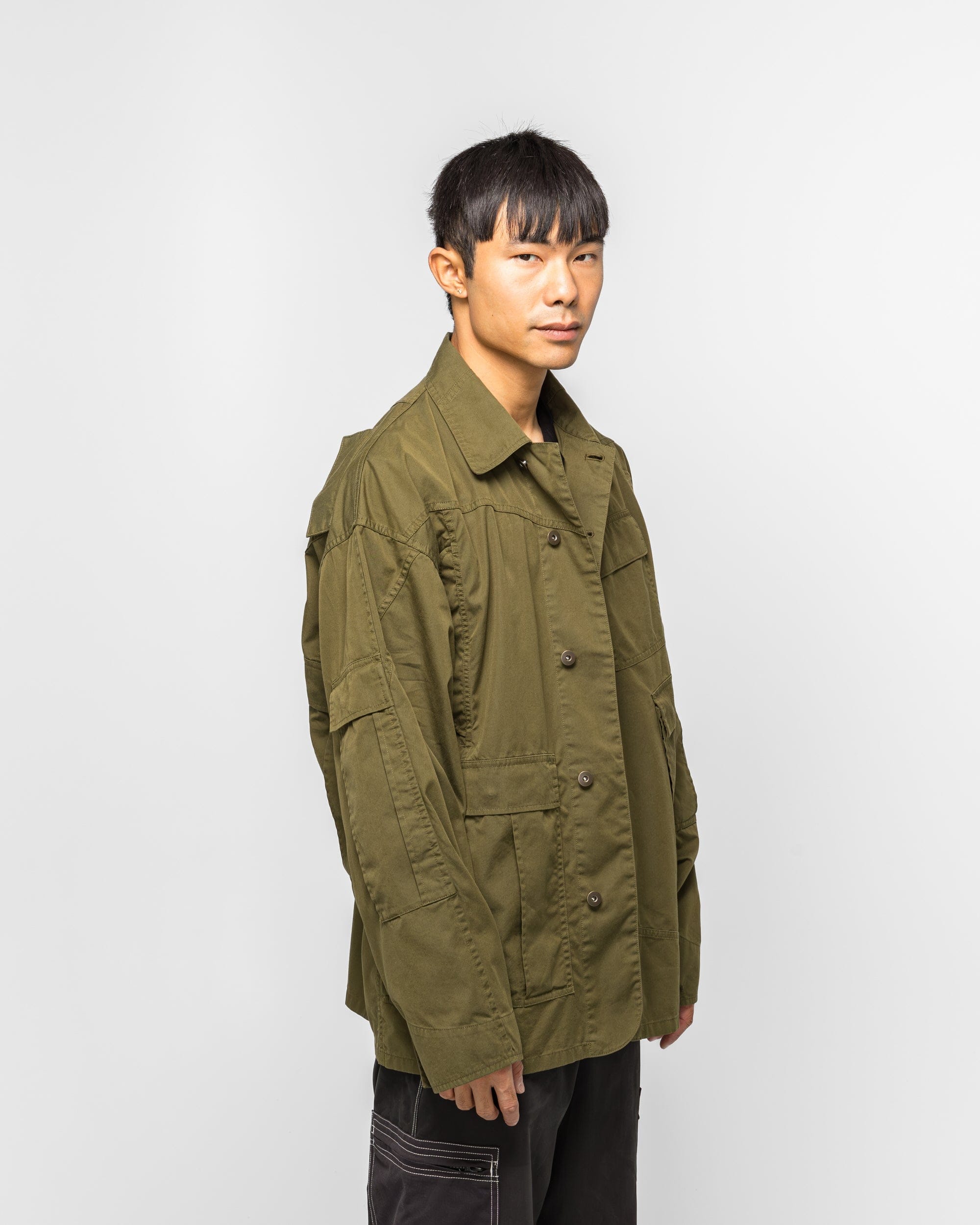 NOMARHYTHM TEXTILE Rebuild Coverall Jacket x Needles - Olive