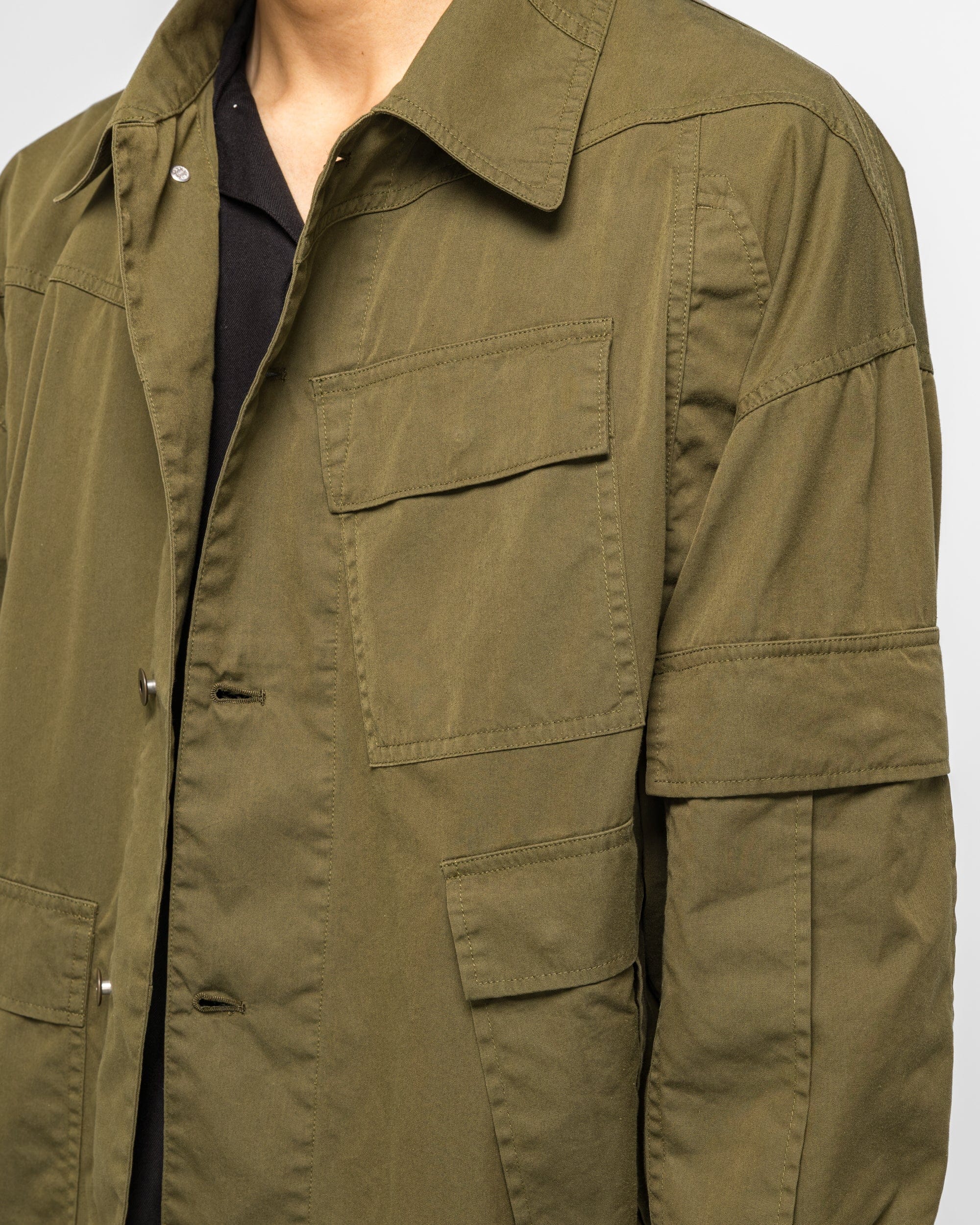 NOMARHYTHM TEXTILE Rebuild Coverall Jacket x Needles - Olive