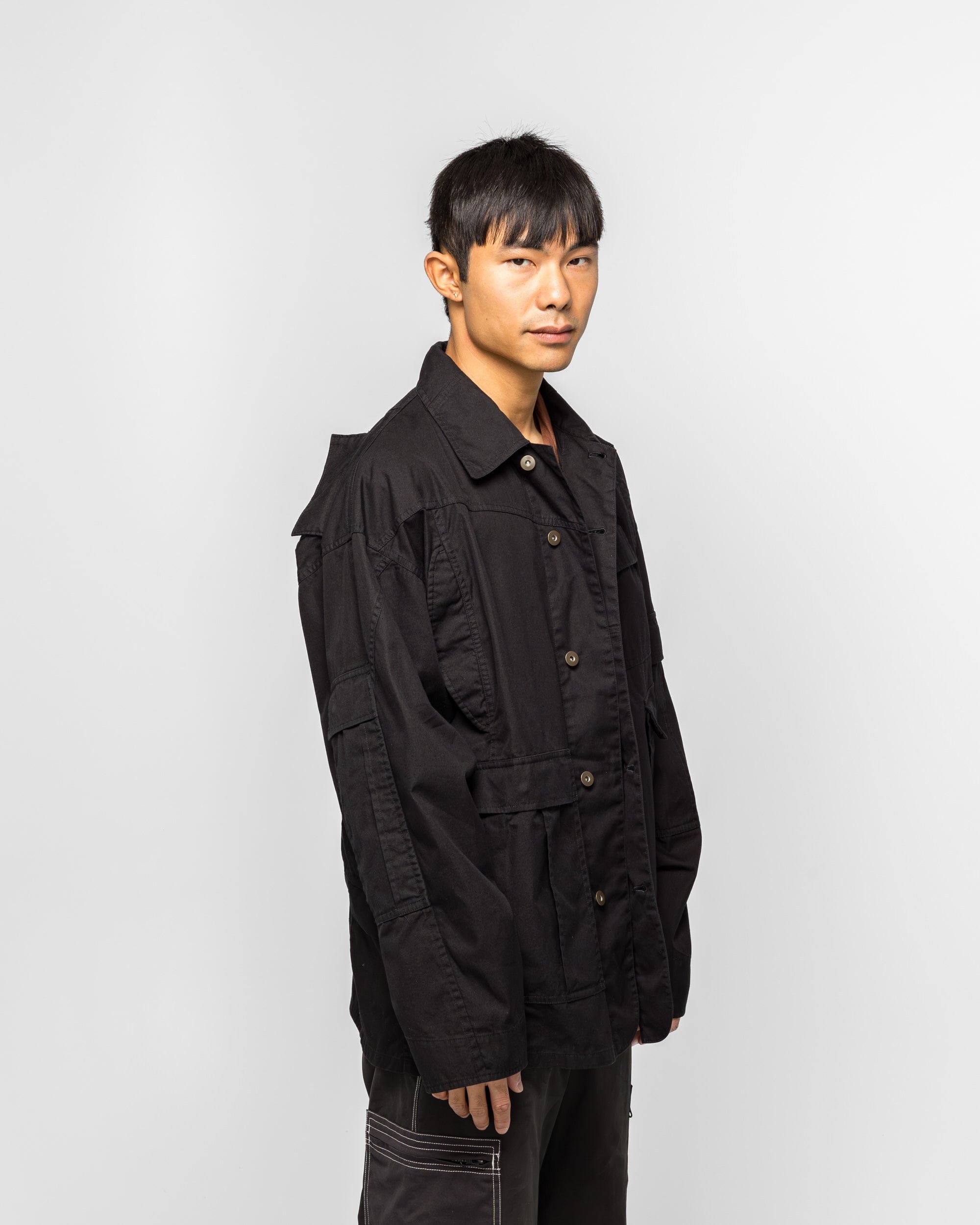 NOMARHYTHM TEXTILE Rebuild Coverall Jacket x Needles - Black