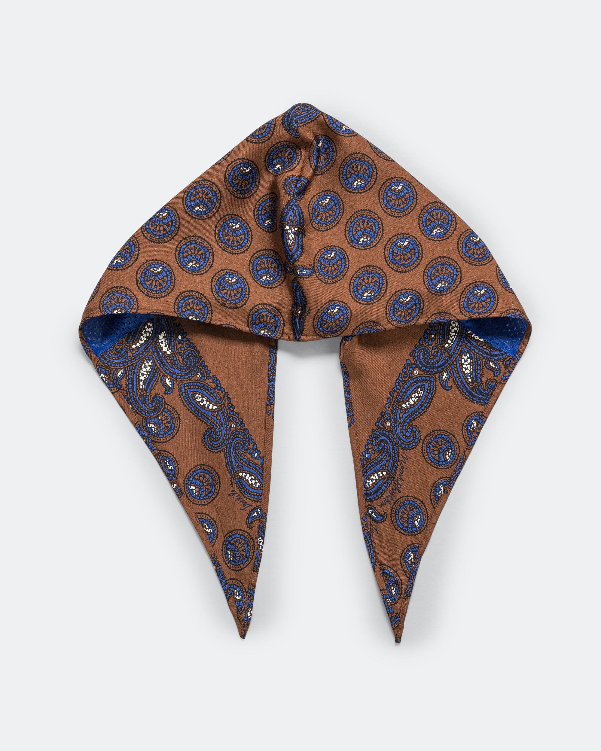 NOMARHYTHM TEXTILE Paisley Silk Hoody Scarf - Brown