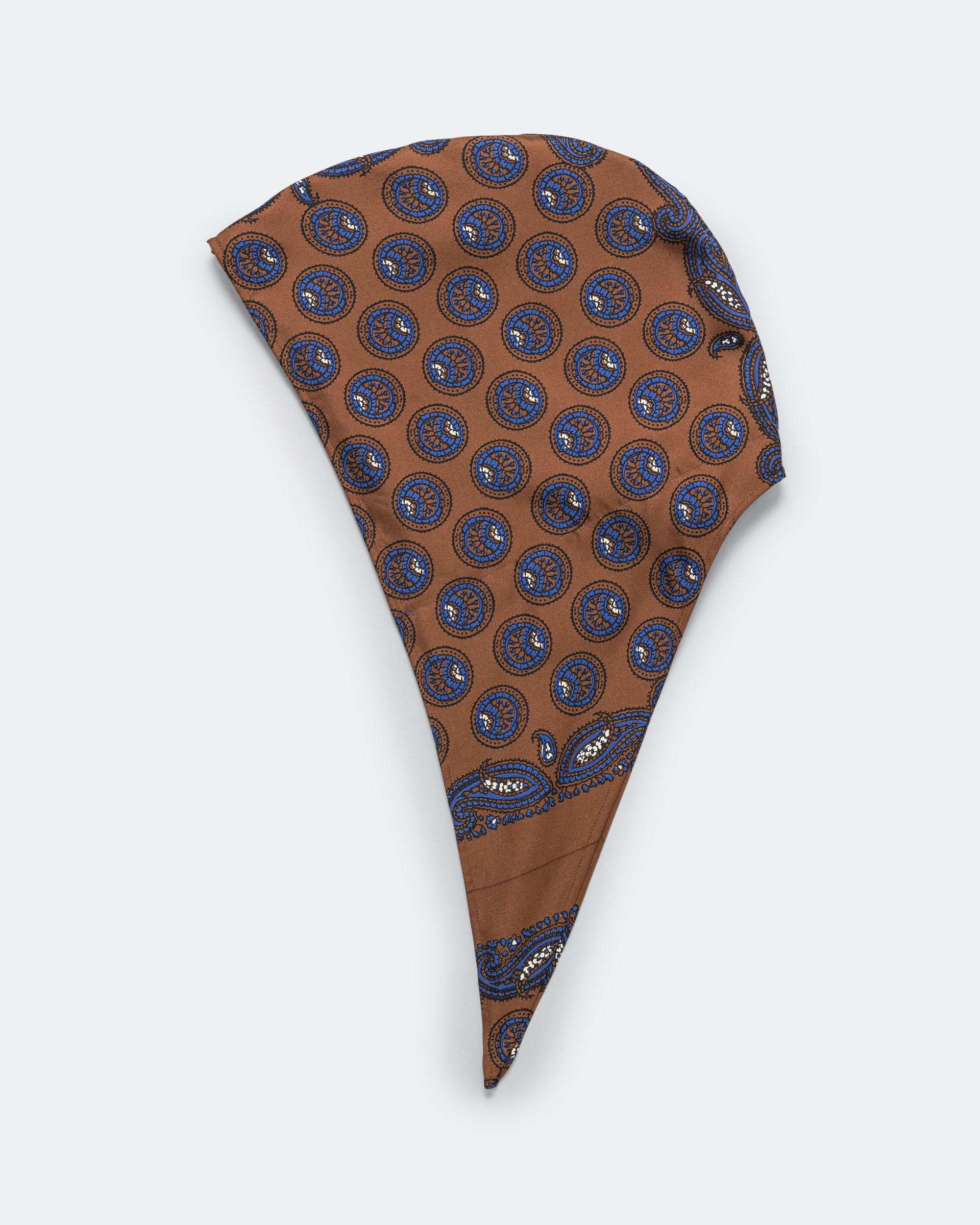 NOMARHYTHM TEXTILE Paisley Silk Hoody Scarf - Brown