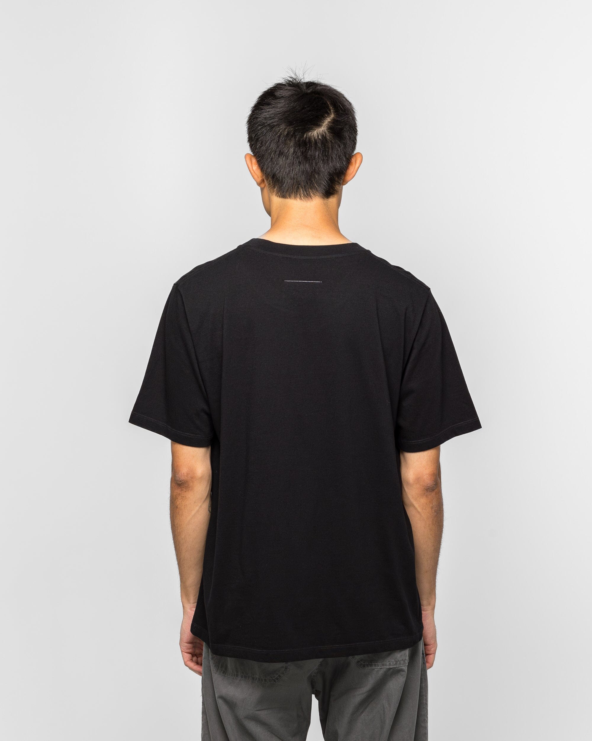 MM6 Single Digit T-Shirt - Black Cotton Jersey