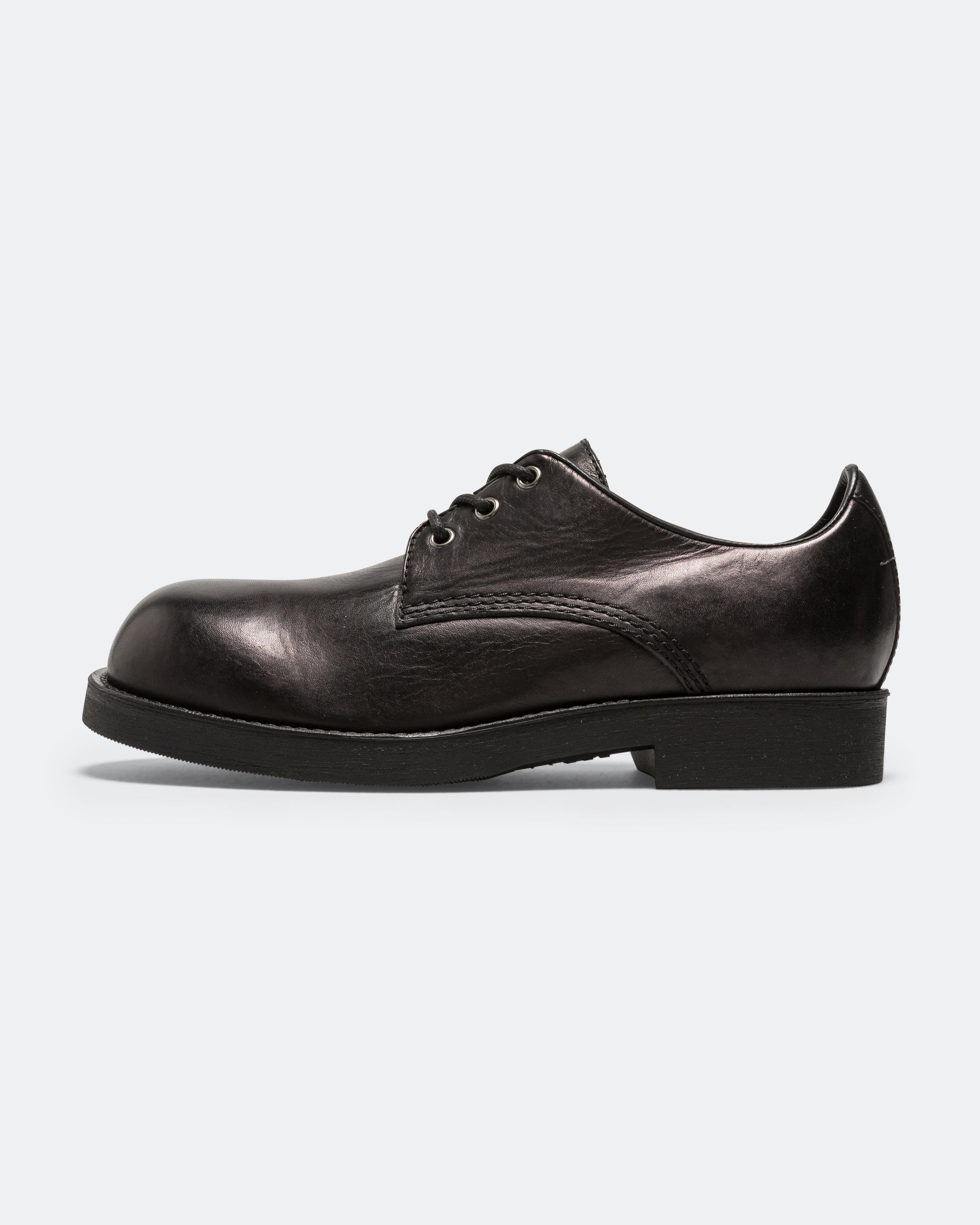 MM6 Lace Up Derby - Black Calfskin Leather