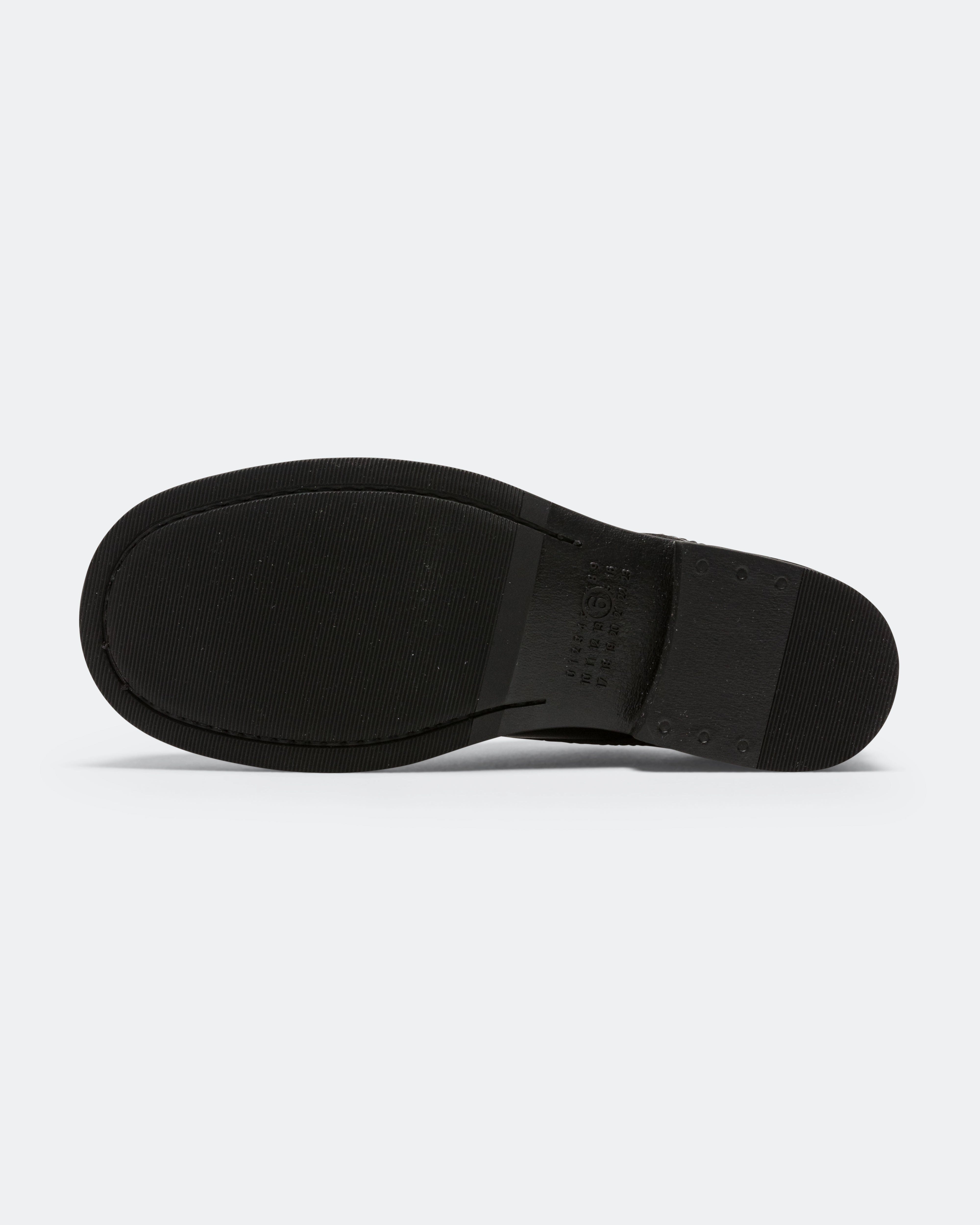 MM6 Lace Up Derby - Black Calfskin Leather