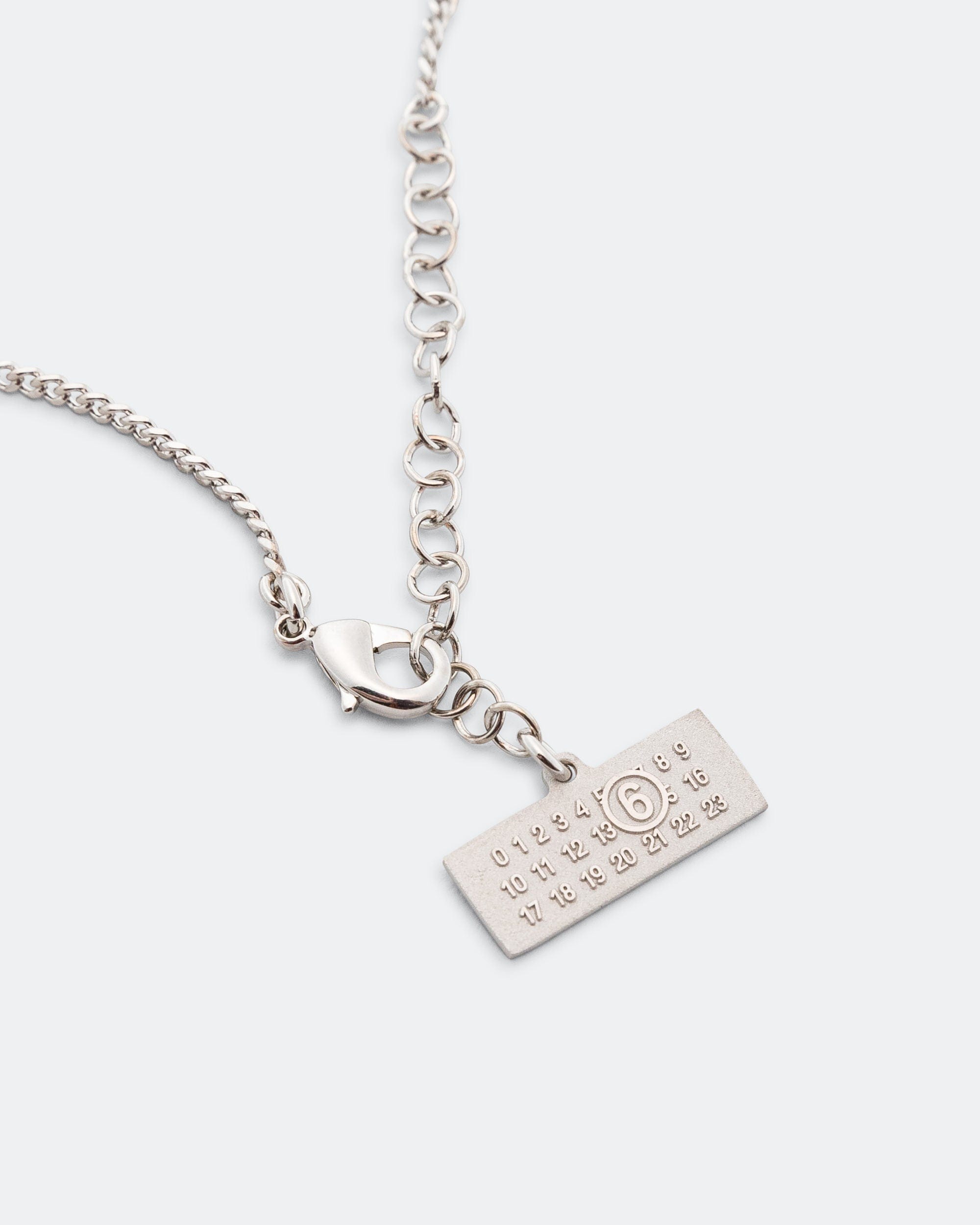 MM6 Ring Necklace - Silver Toned Brass