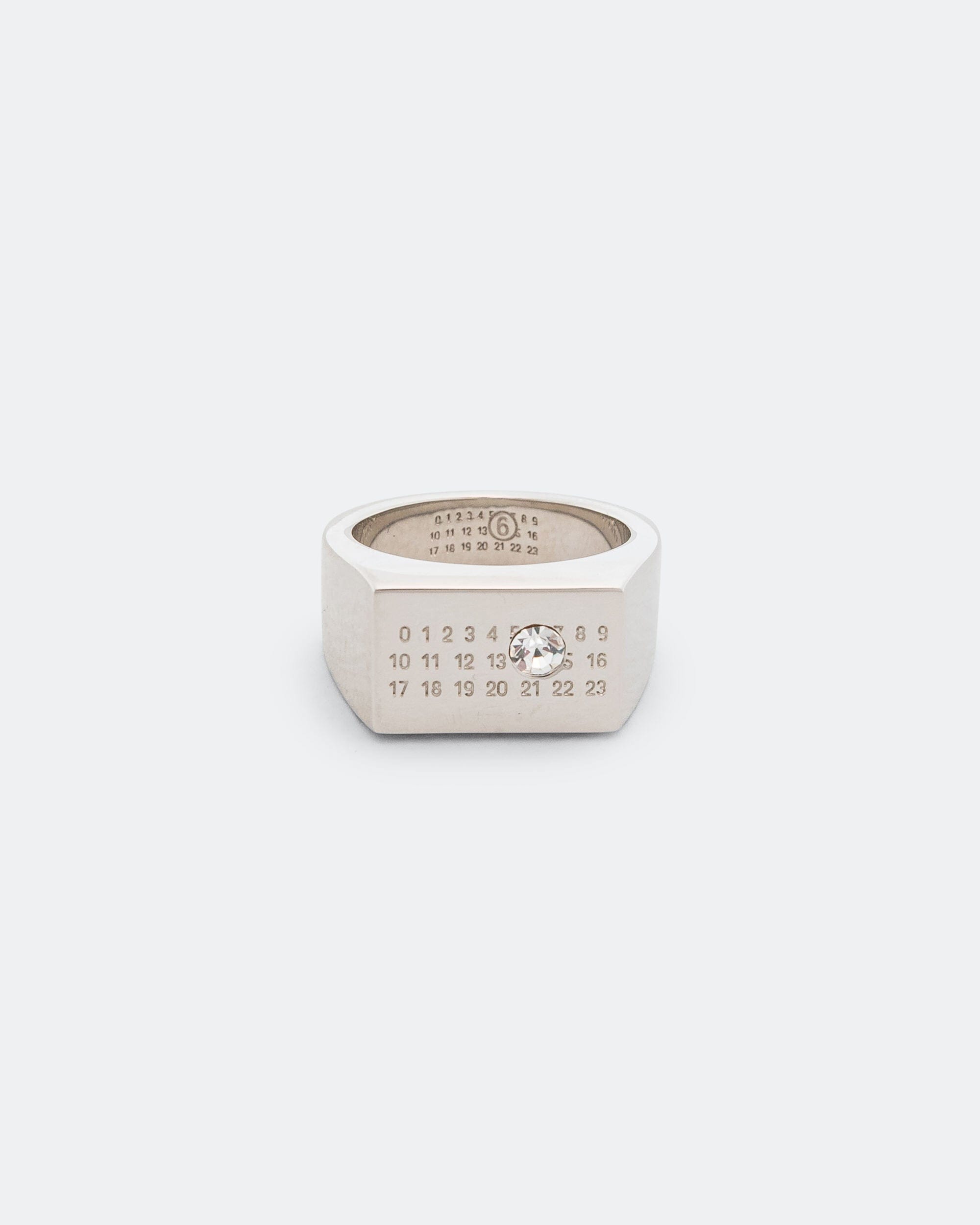 MM6 Ring Necklace - Silver Toned Brass