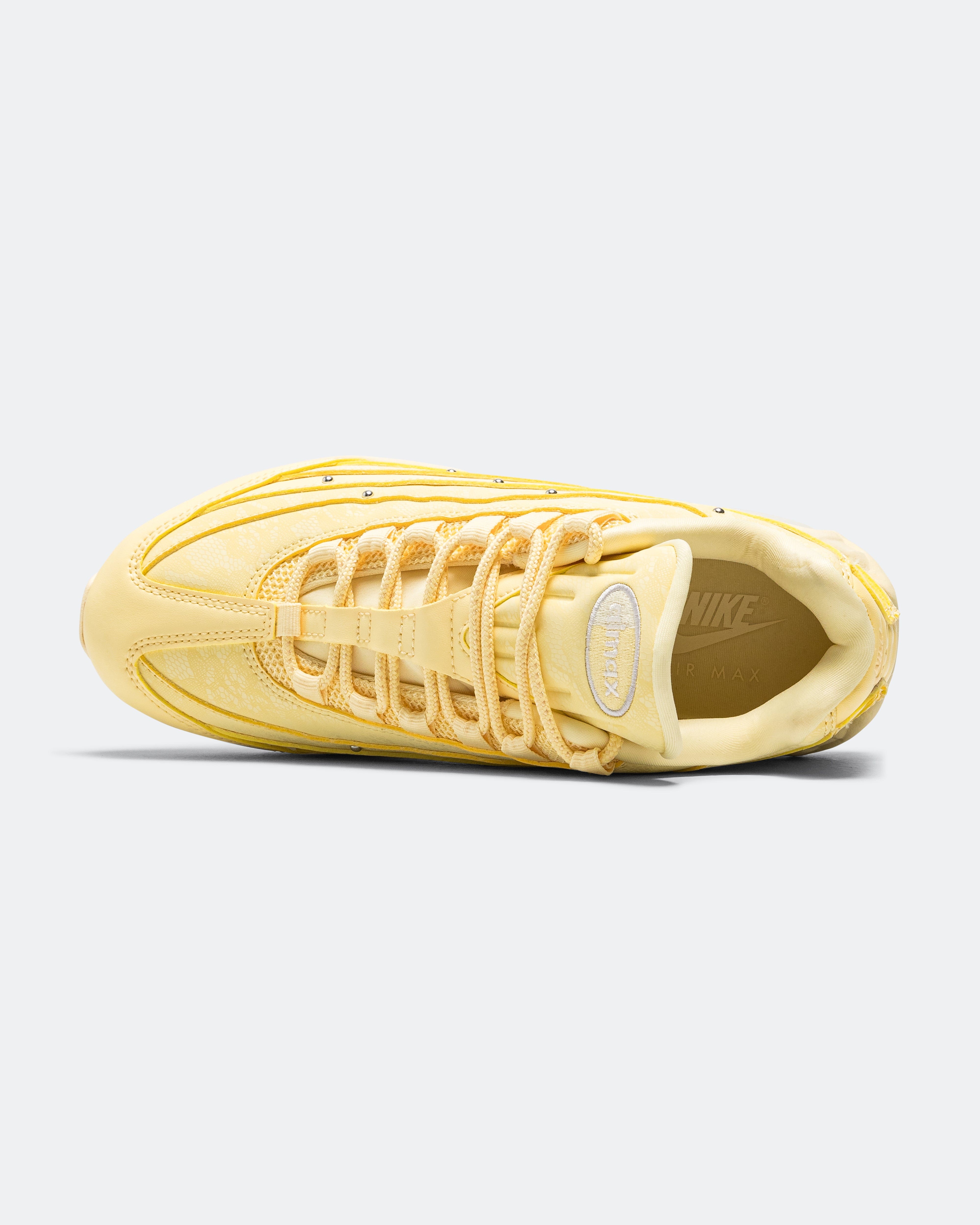 Nike Womens Air Max 95 Big Bubble - Soft Yellow/Metallic Silver-Alabaster