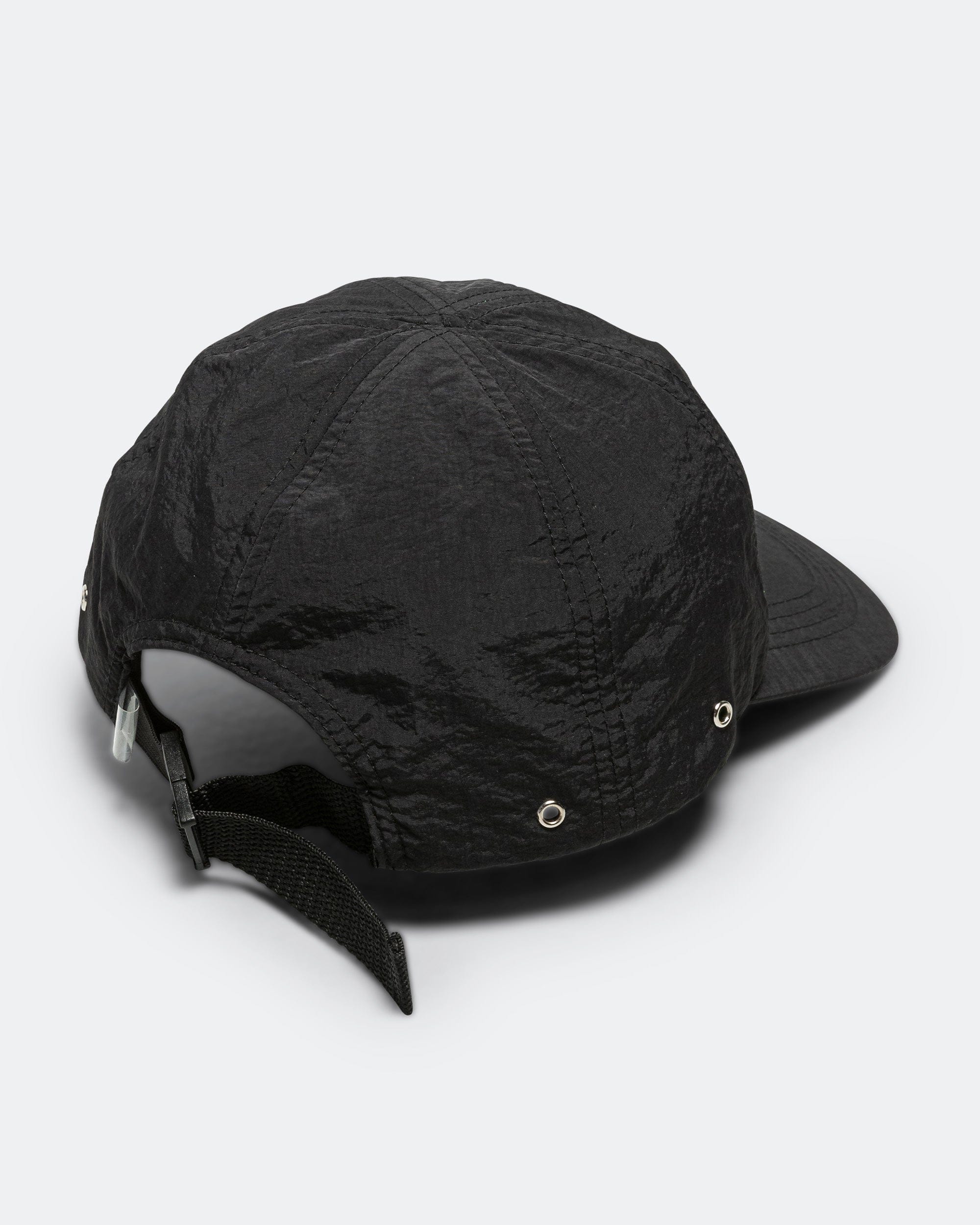 Observe Crinkle Nylon Logo Cap - Black