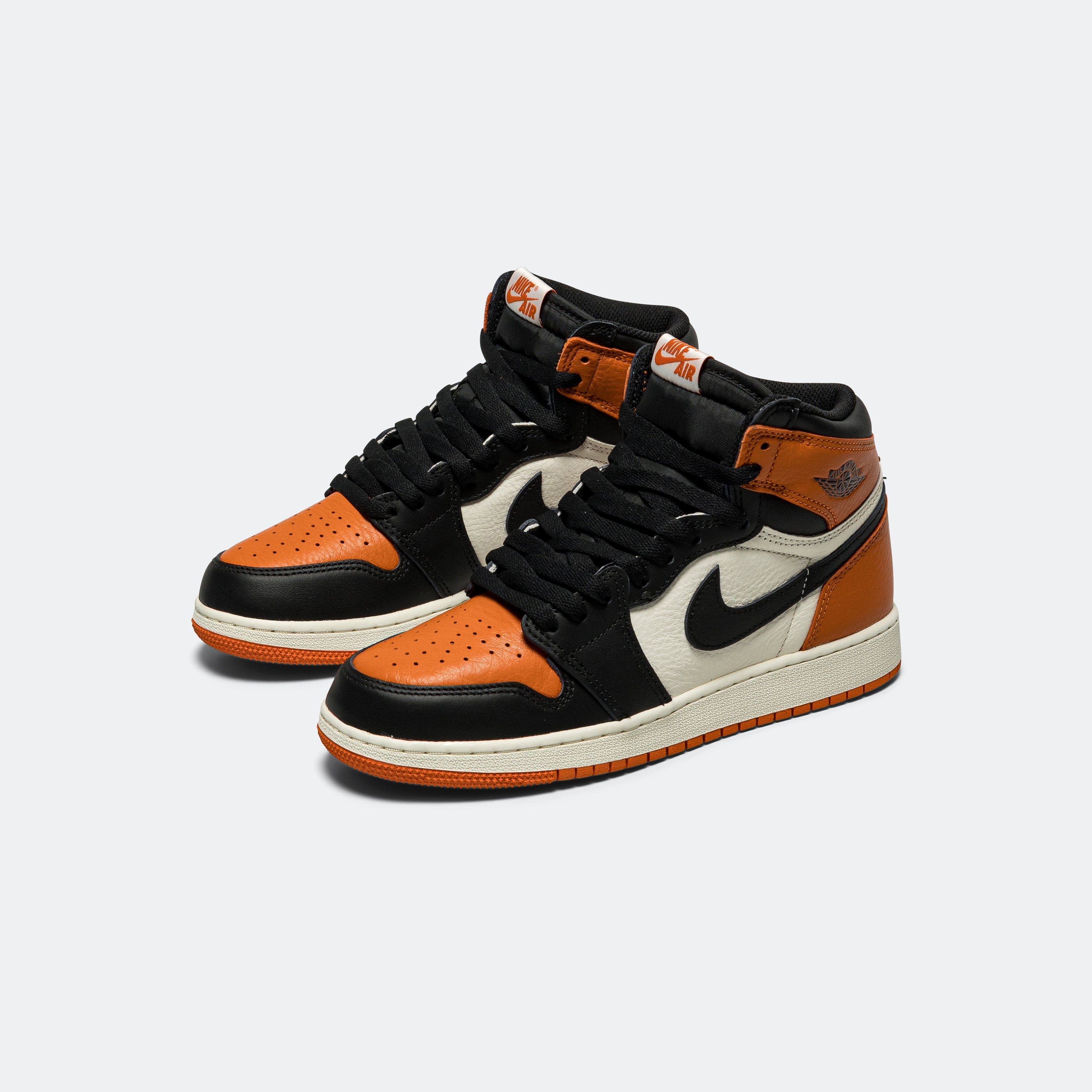 Air Jordan 1 Retro High OG GS - Black/Black-Sail-Starfish