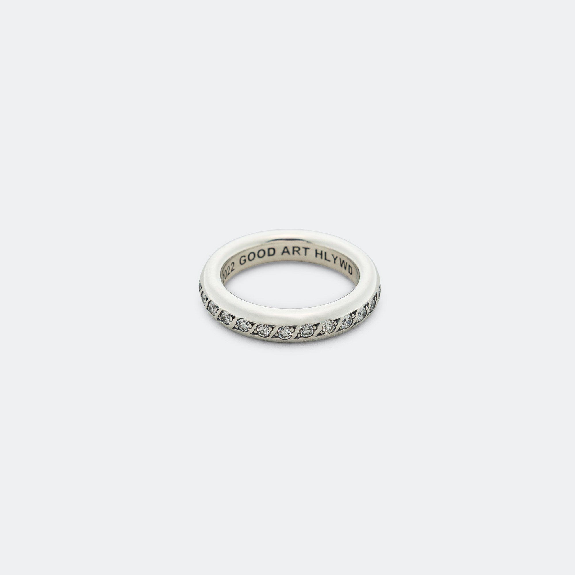 Good Art Hlywd Spacer Ring - White Diamond Pave/925 Silver