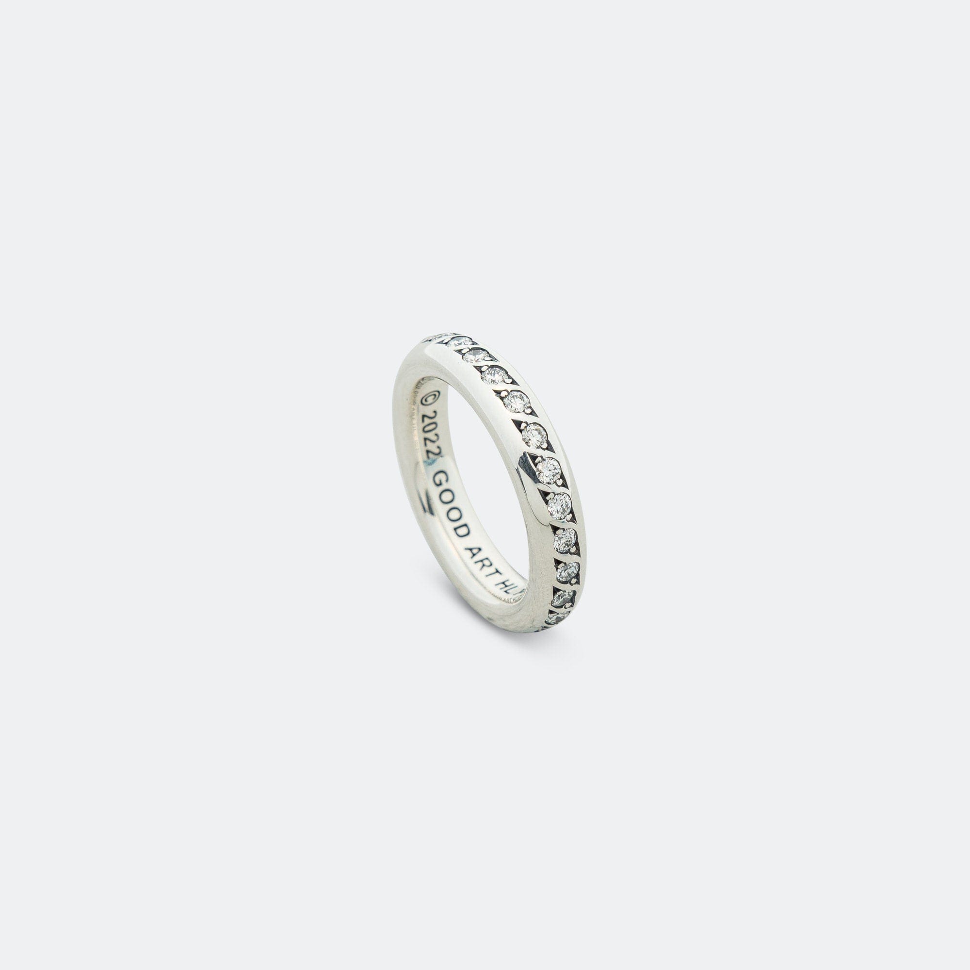 Good Art Hlywd Spacer Ring - White Diamond Pave/925 Silver
