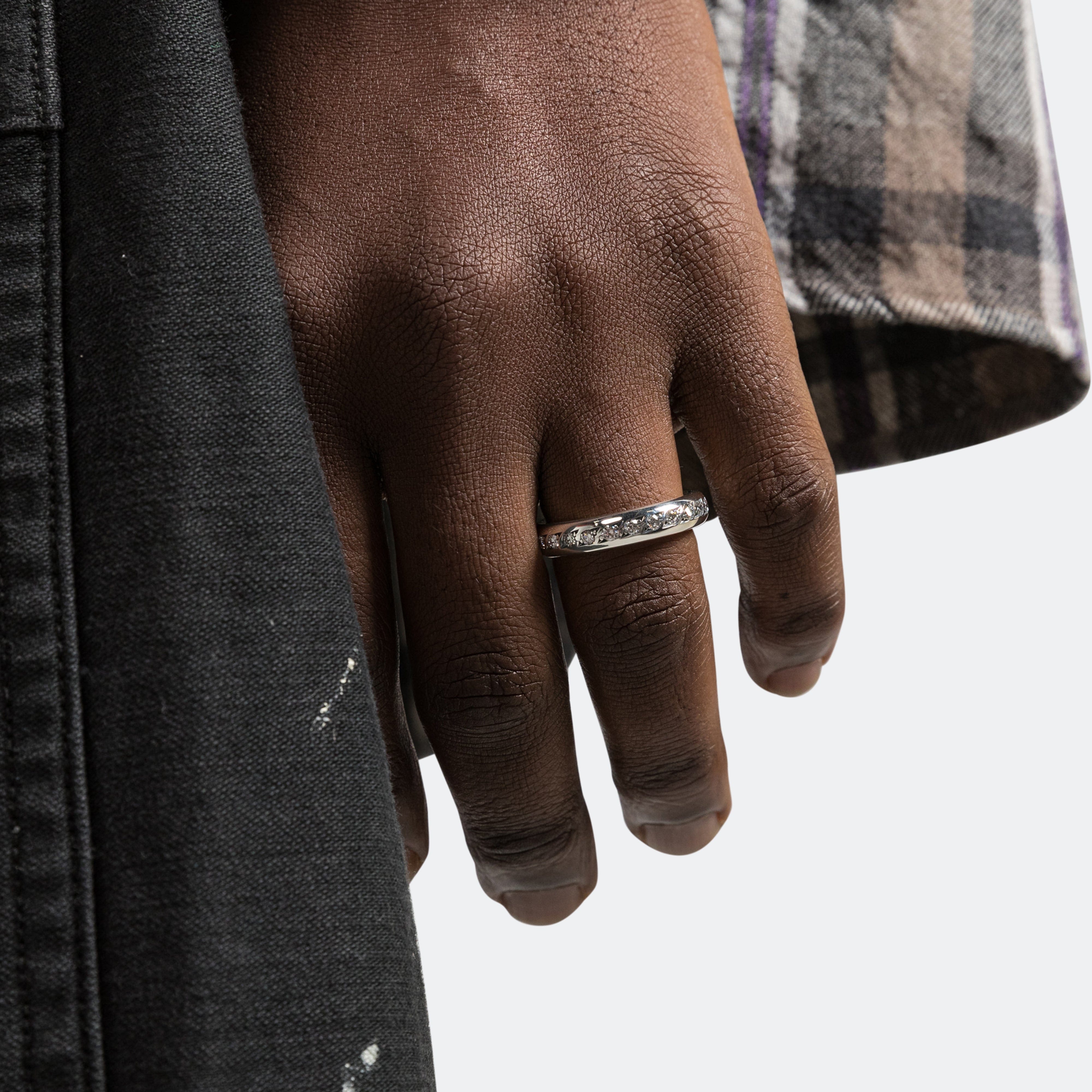 Good Art Hlywd Spacer Ring - White Diamond Pave/925 Silver